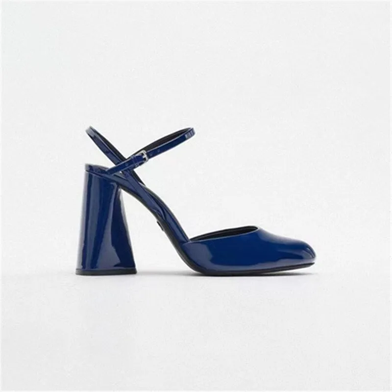 Advbridge Pumps Shoes Woman Fashion Chunky Block Heel Pumps Shoes Marry Jane Sweet Fashion 2023 Brand New High Heeled Buckle Strap Spring