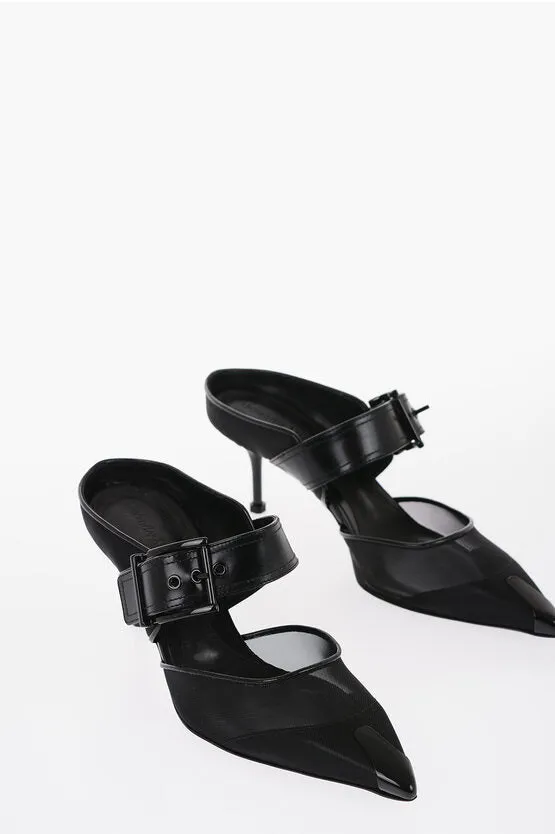 Alexander McQueen Mesh Pointed Pumps Heel