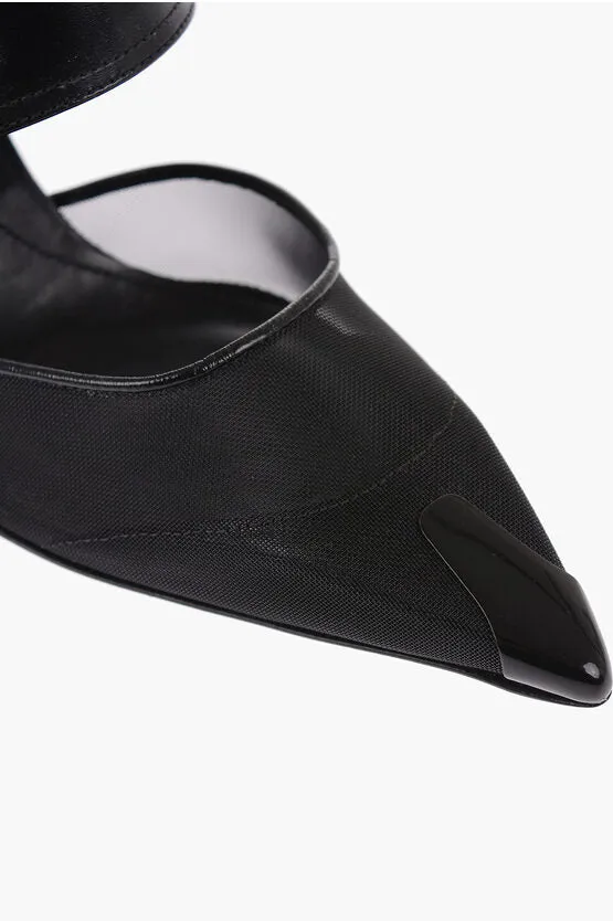 Alexander McQueen Mesh Pointed Pumps Heel