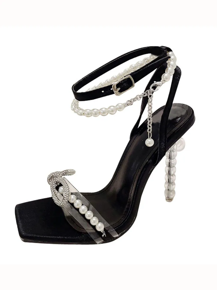 Amozae-Bow Pearl Heels