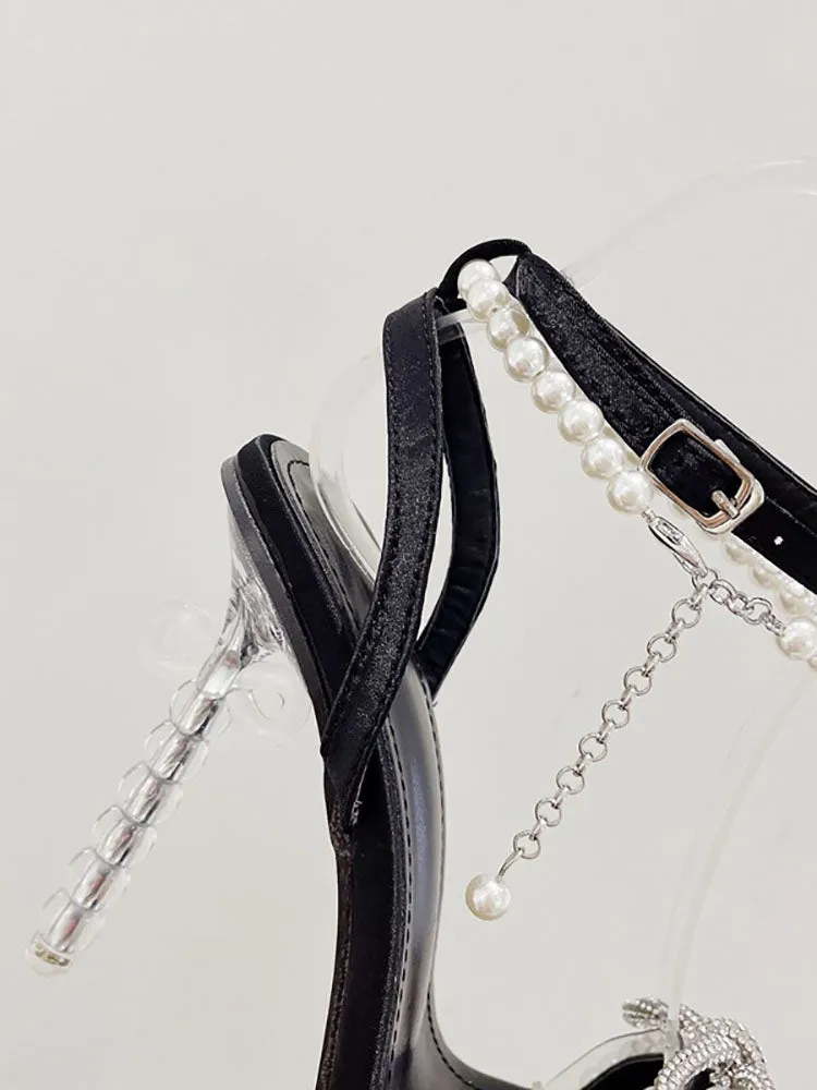 Amozae-Bow Pearl Heels