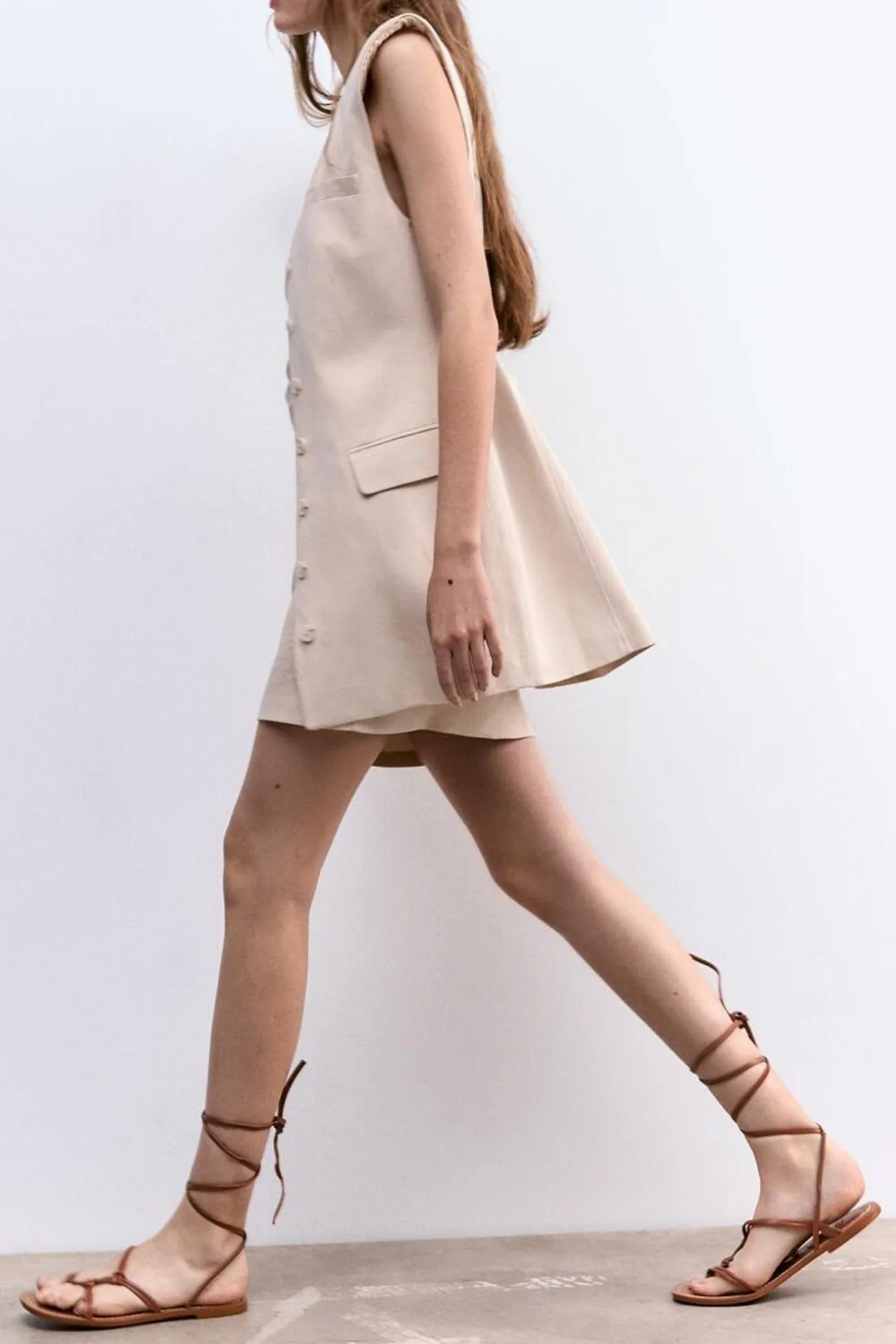 Amozae-Solid Strappy Flat Roman Sandals