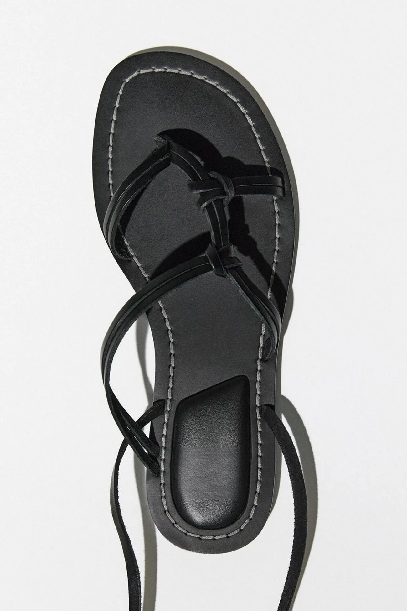Amozae-Solid Strappy Flat Roman Sandals