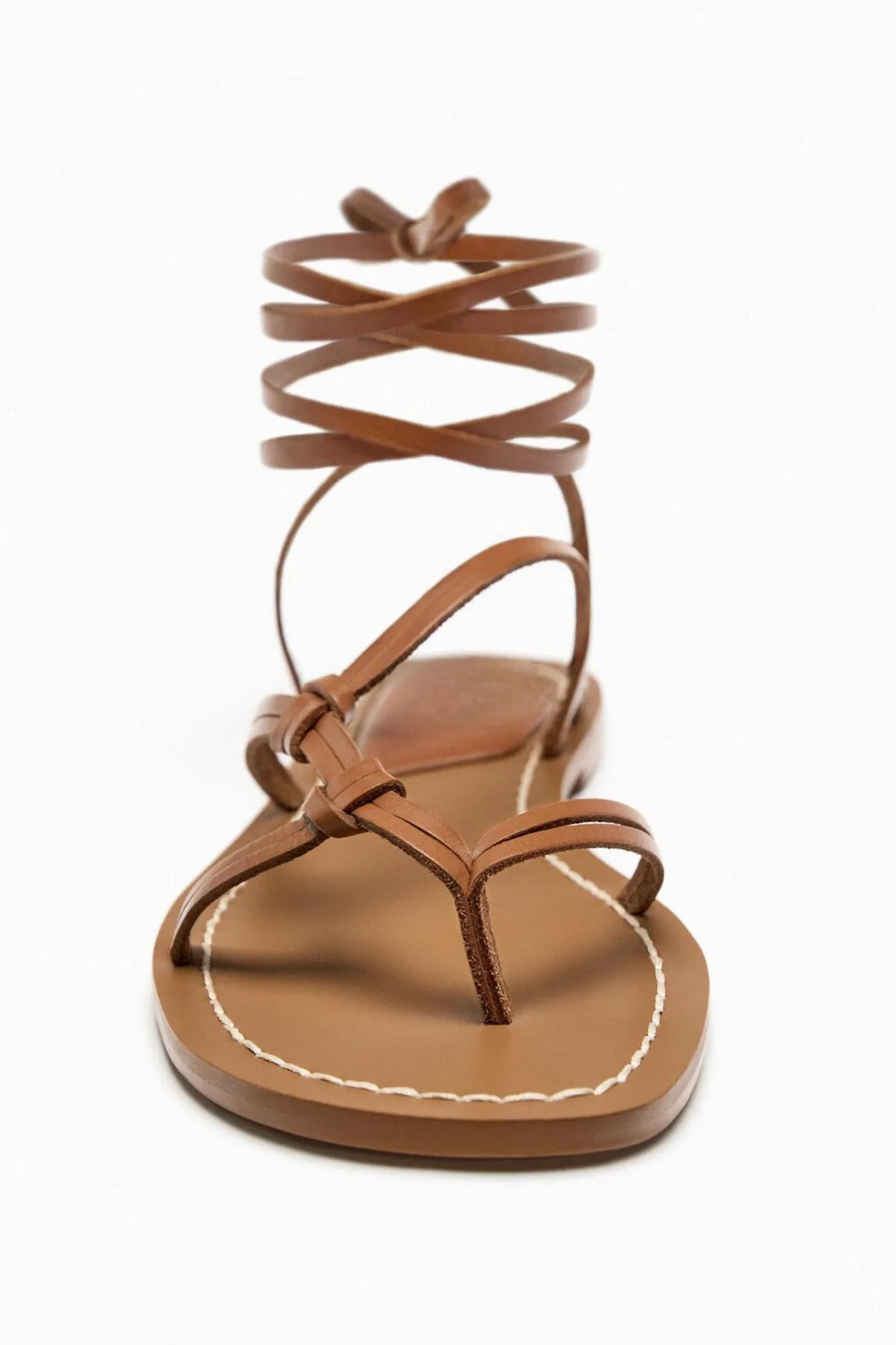 Amozae-Solid Strappy Flat Roman Sandals