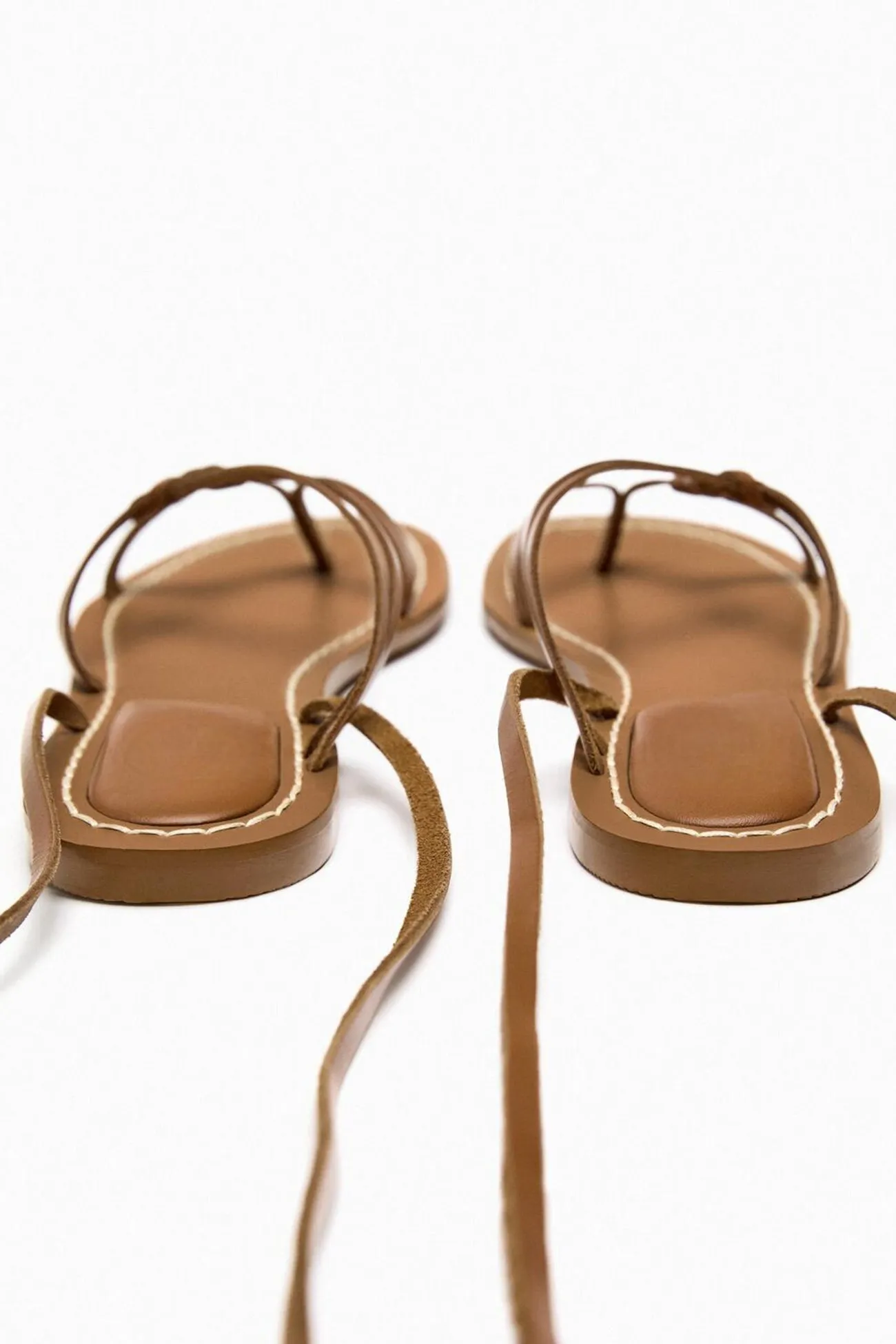 Amozae-Solid Strappy Flat Roman Sandals