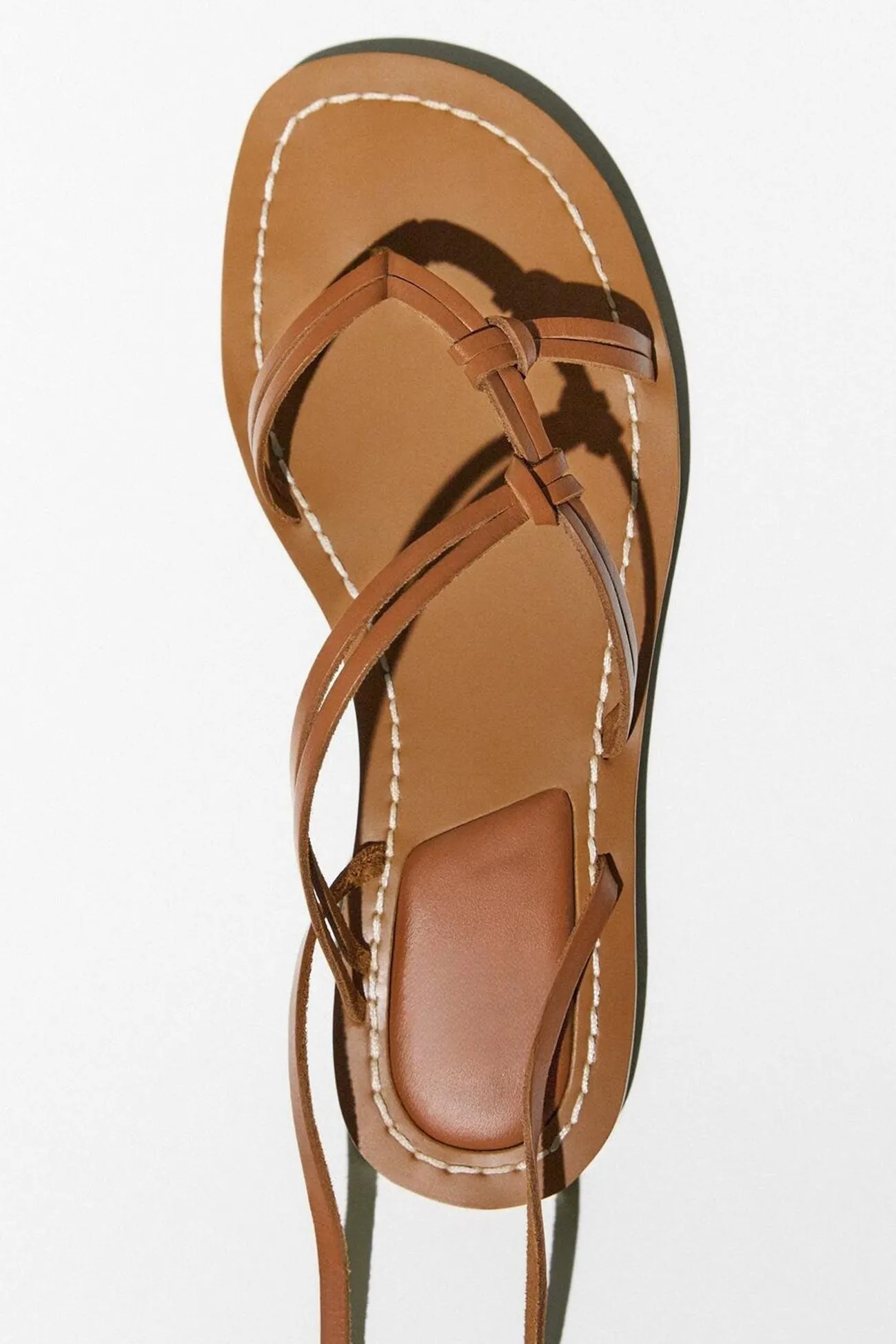 Amozae-Solid Strappy Flat Roman Sandals