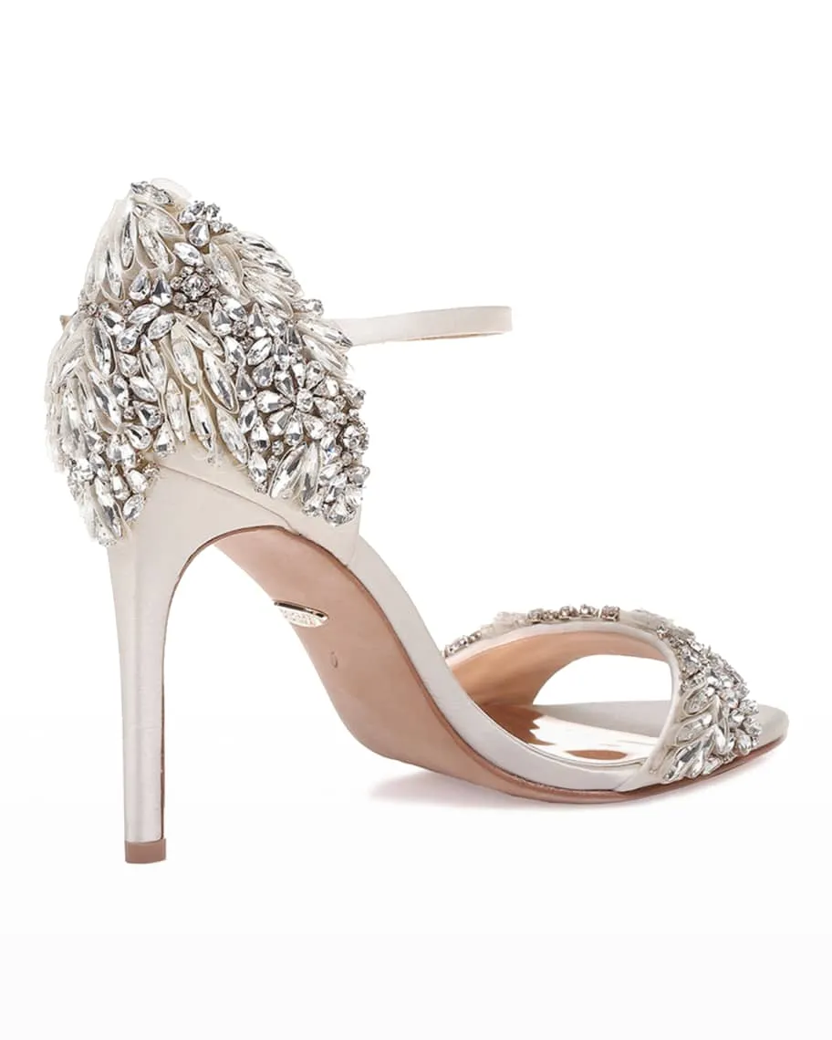 Badgley Mischka Tampa Embellished Satin Sandals