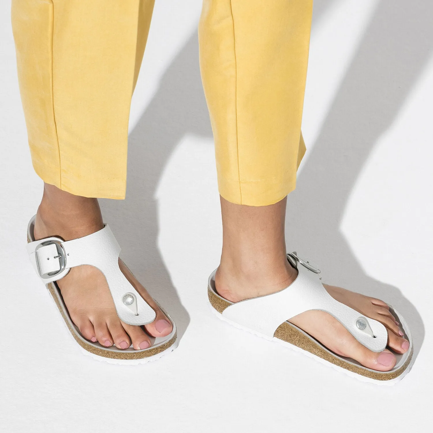 Birkenstock Women's Gizeh Big Buckle Leather in White