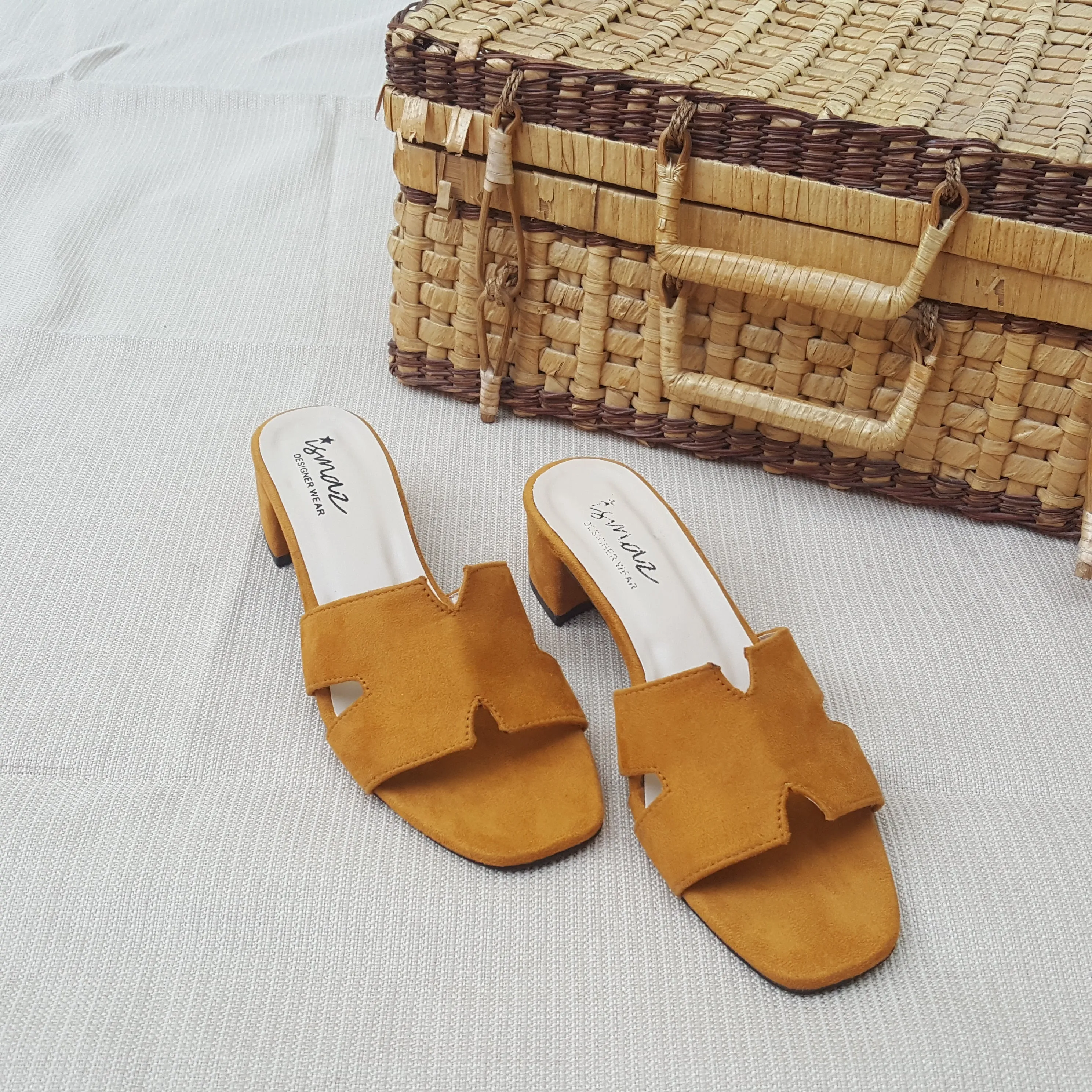 Block Heel Slippers