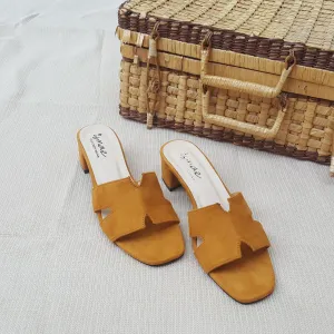 Block Heel Slippers
