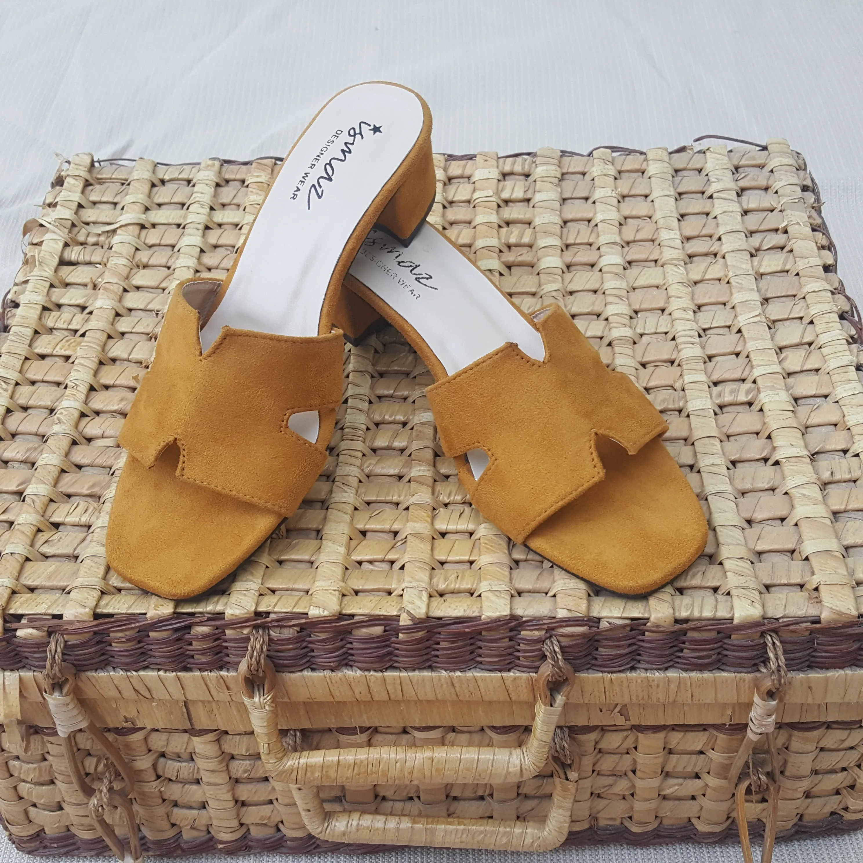 Block Heel Slippers