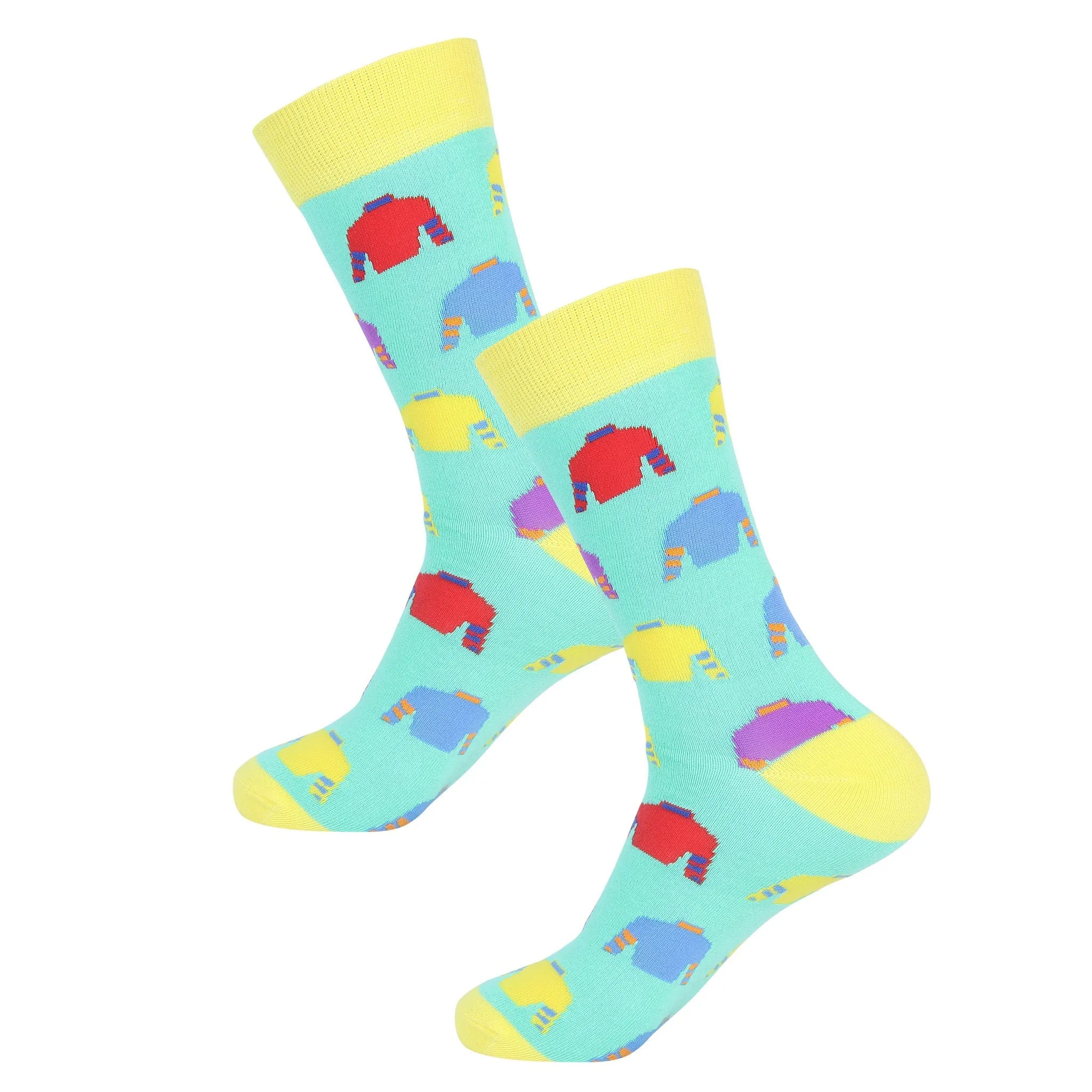 Blue/Yellow Jockey Silks Sock