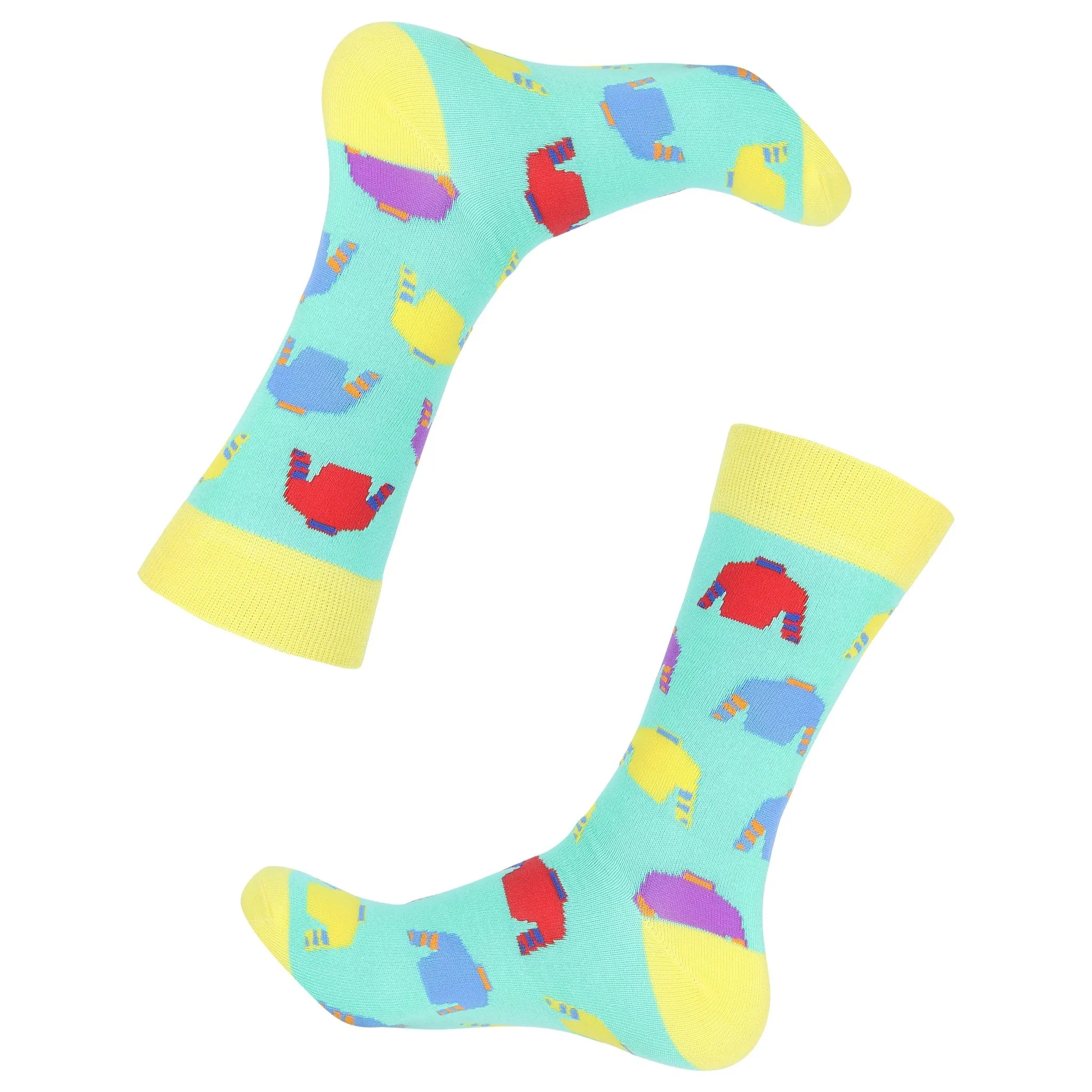 Blue/Yellow Jockey Silks Sock