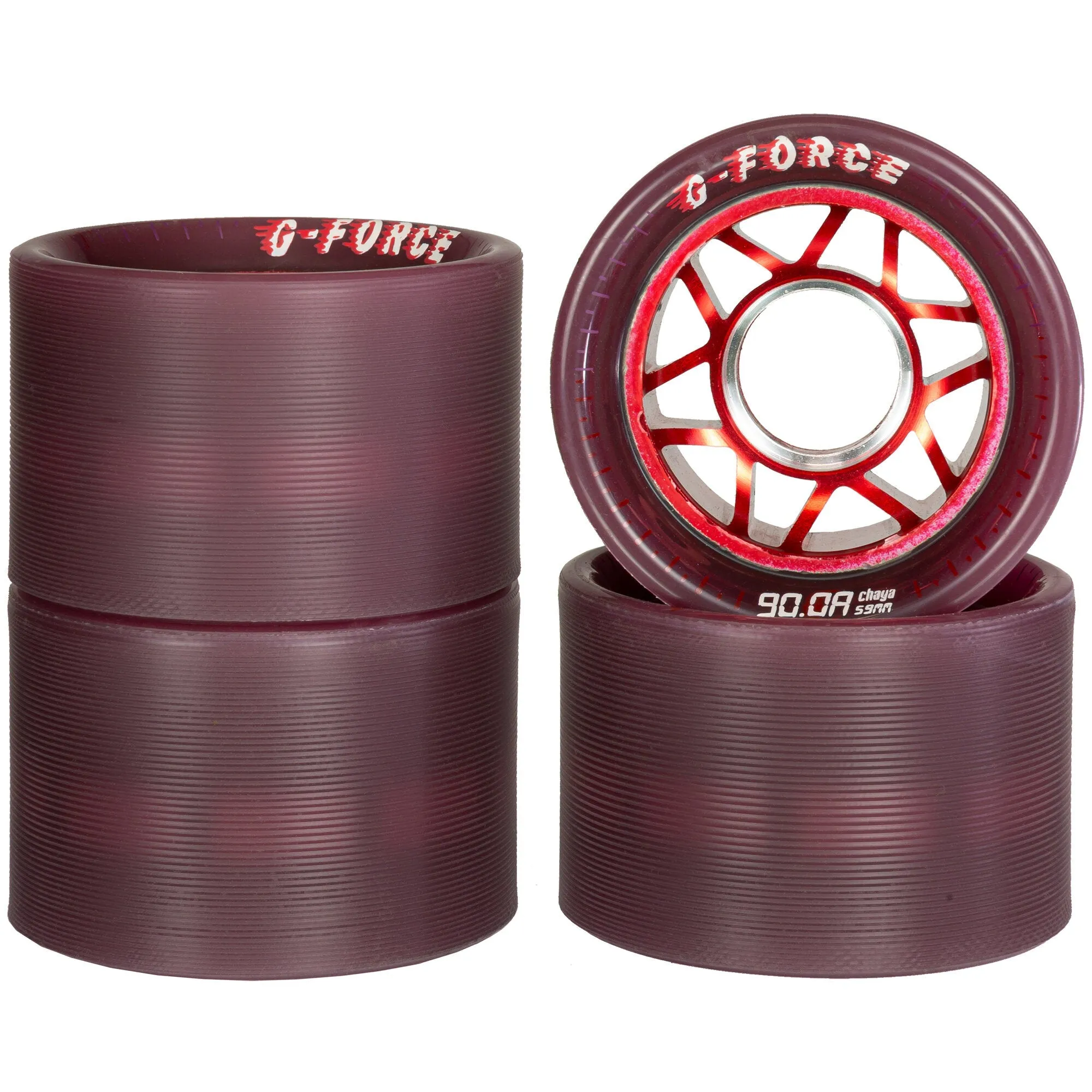 Chaya Roller Derby Wheels G-Force Alloy Grippy 90a