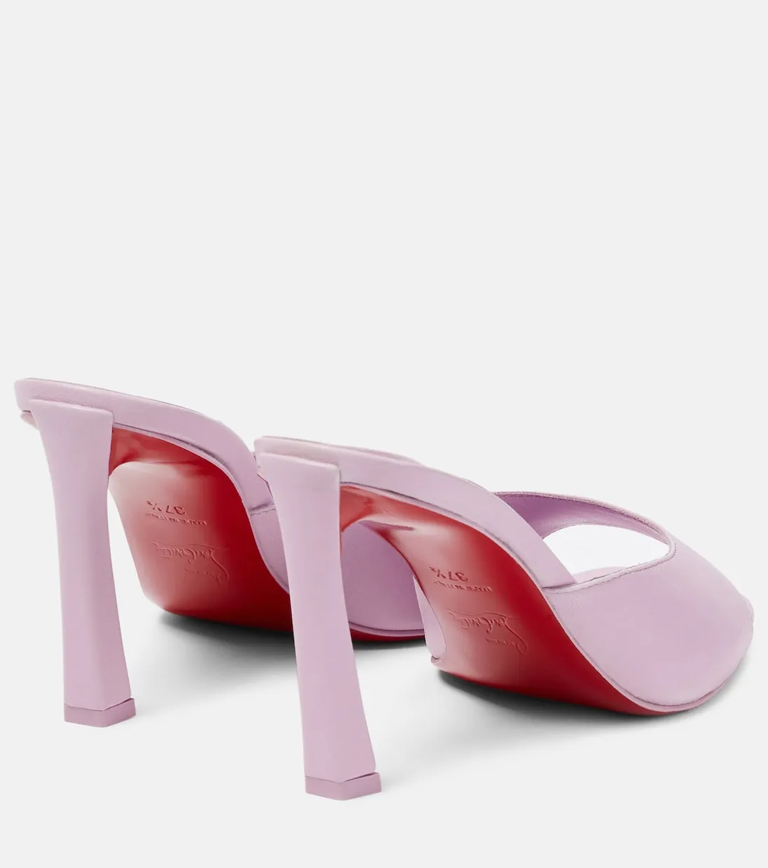 Condorra Christian Louboutin leather mules, metallic