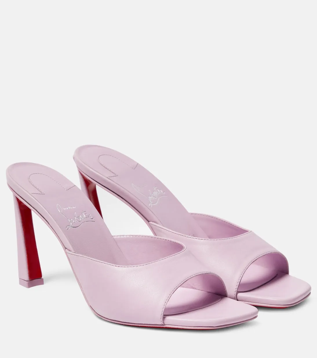 Condorra Christian Louboutin leather mules, metallic