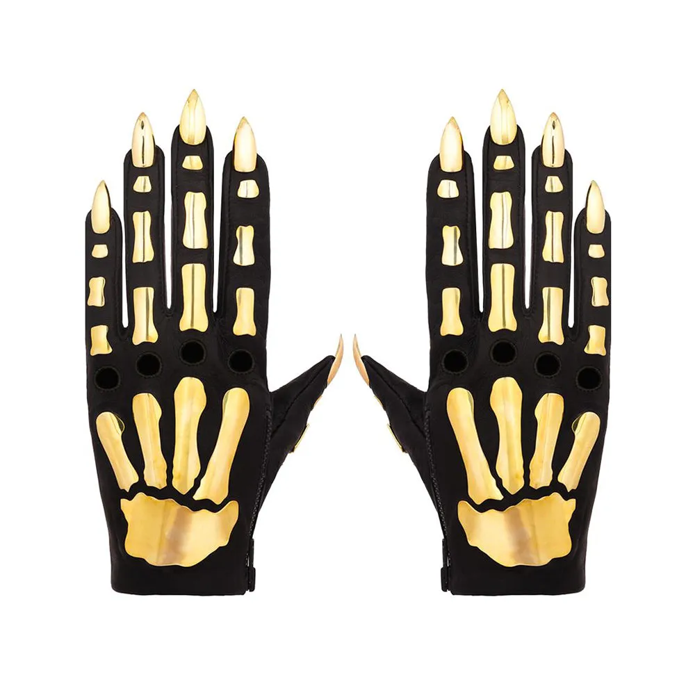 FULL METAL BONES GLOVES WITH STILETTO NAILS