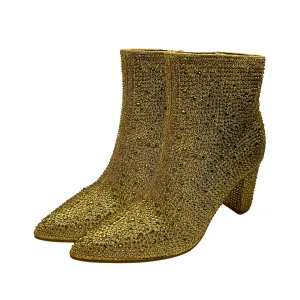 Gold Rhinestone Ankle Booties (Each)