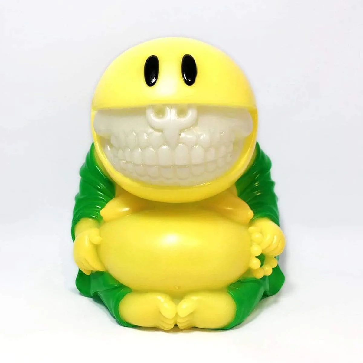 Green Mad Happy Monk Grin Black Light Magic by Ron English x Mindstyle