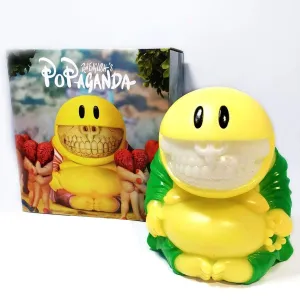 Green Mad Happy Monk Grin Black Light Magic by Ron English x Mindstyle