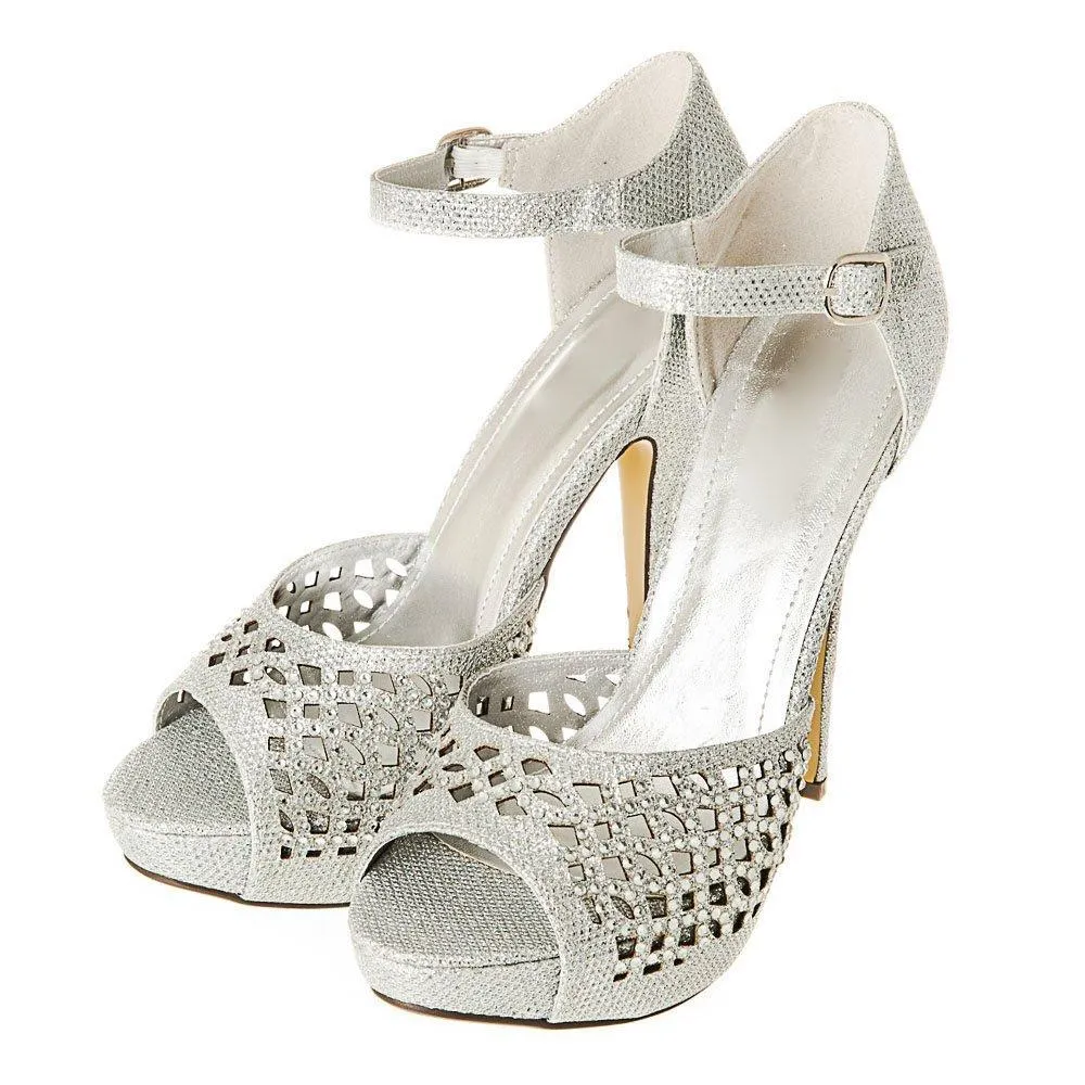 High Heel Open Toe Platform Ankle Strap Sandal