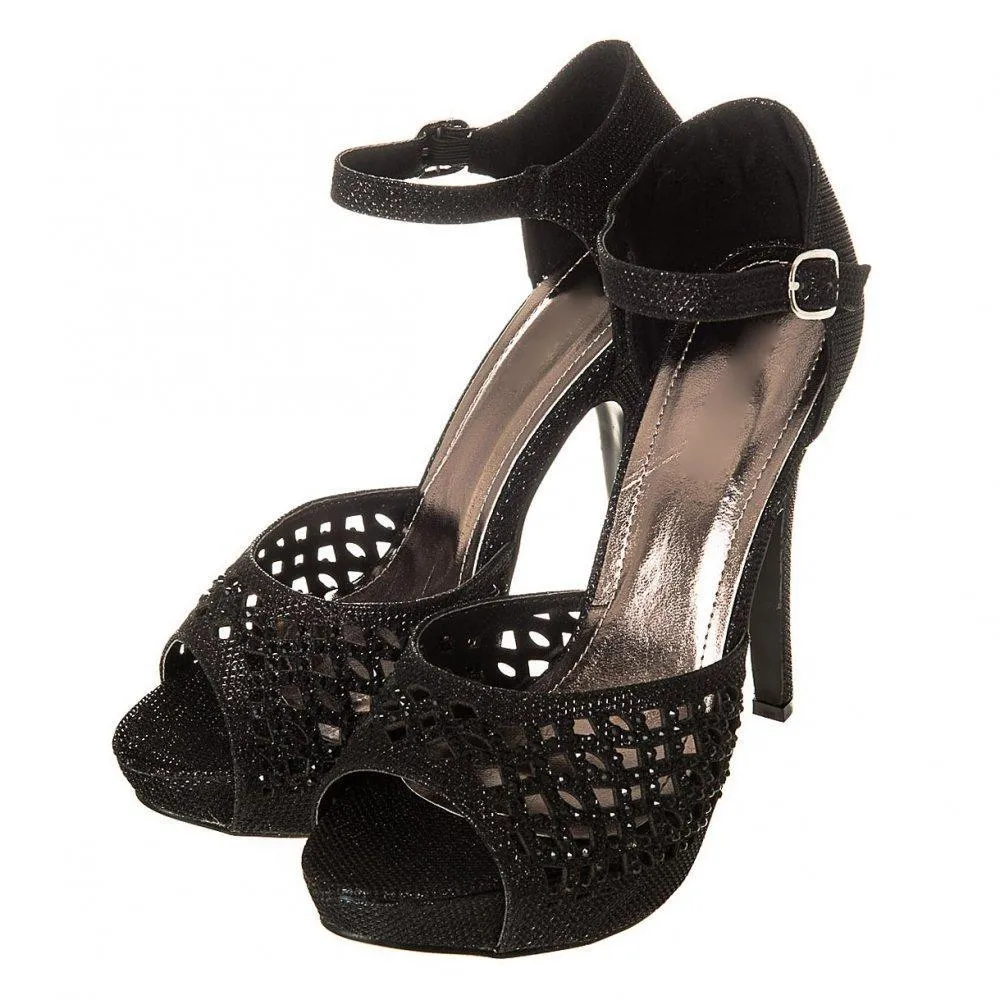 High Heel Open Toe Platform Ankle Strap Sandal