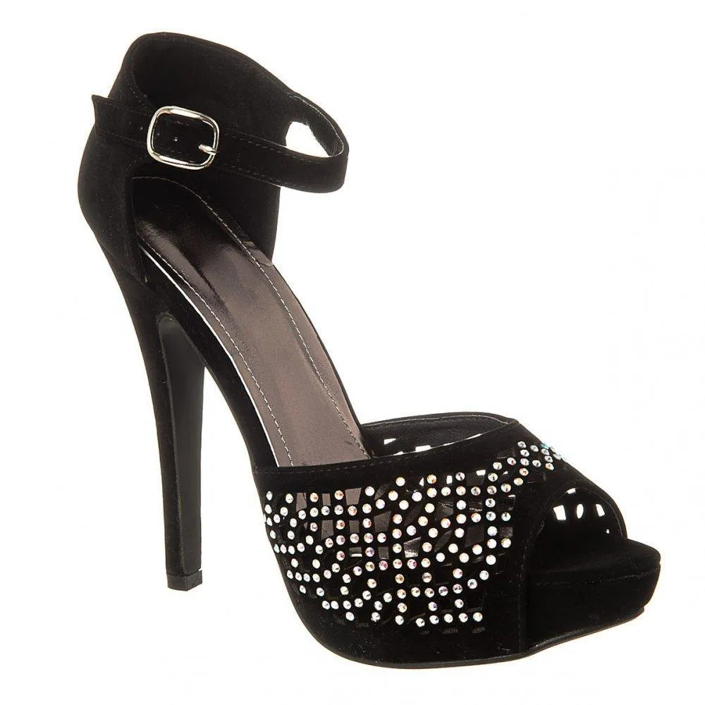 High Heel Open Toe Platform Ankle Strap Sandal