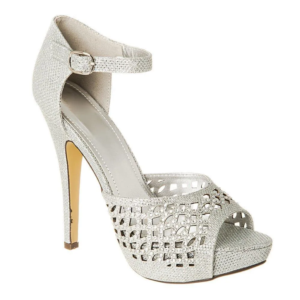 High Heel Open Toe Platform Ankle Strap Sandal