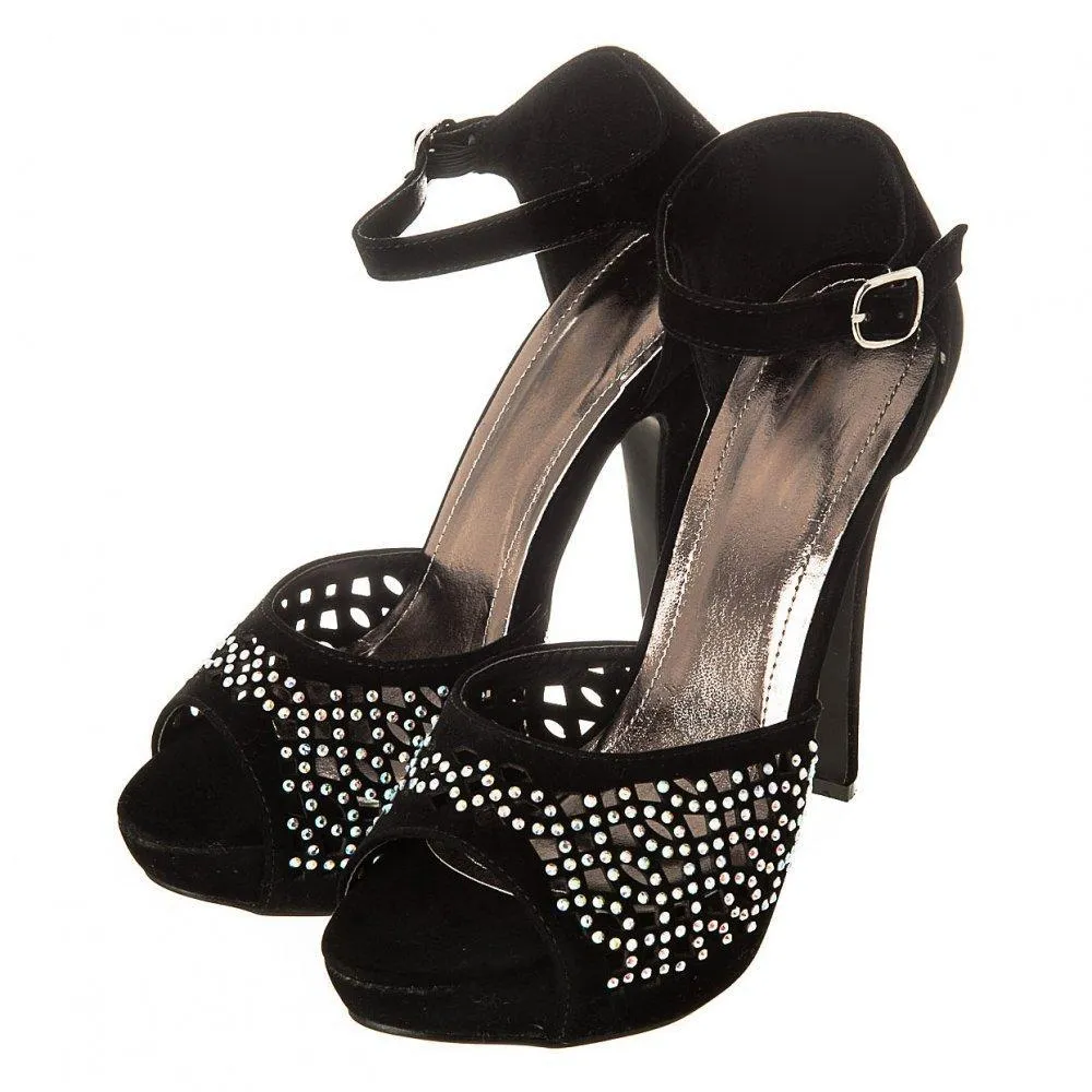 High Heel Open Toe Platform Ankle Strap Sandal