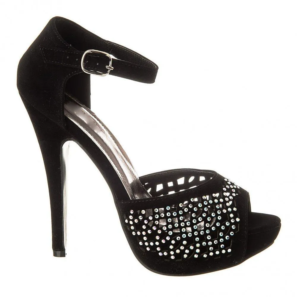 High Heel Open Toe Platform Ankle Strap Sandal