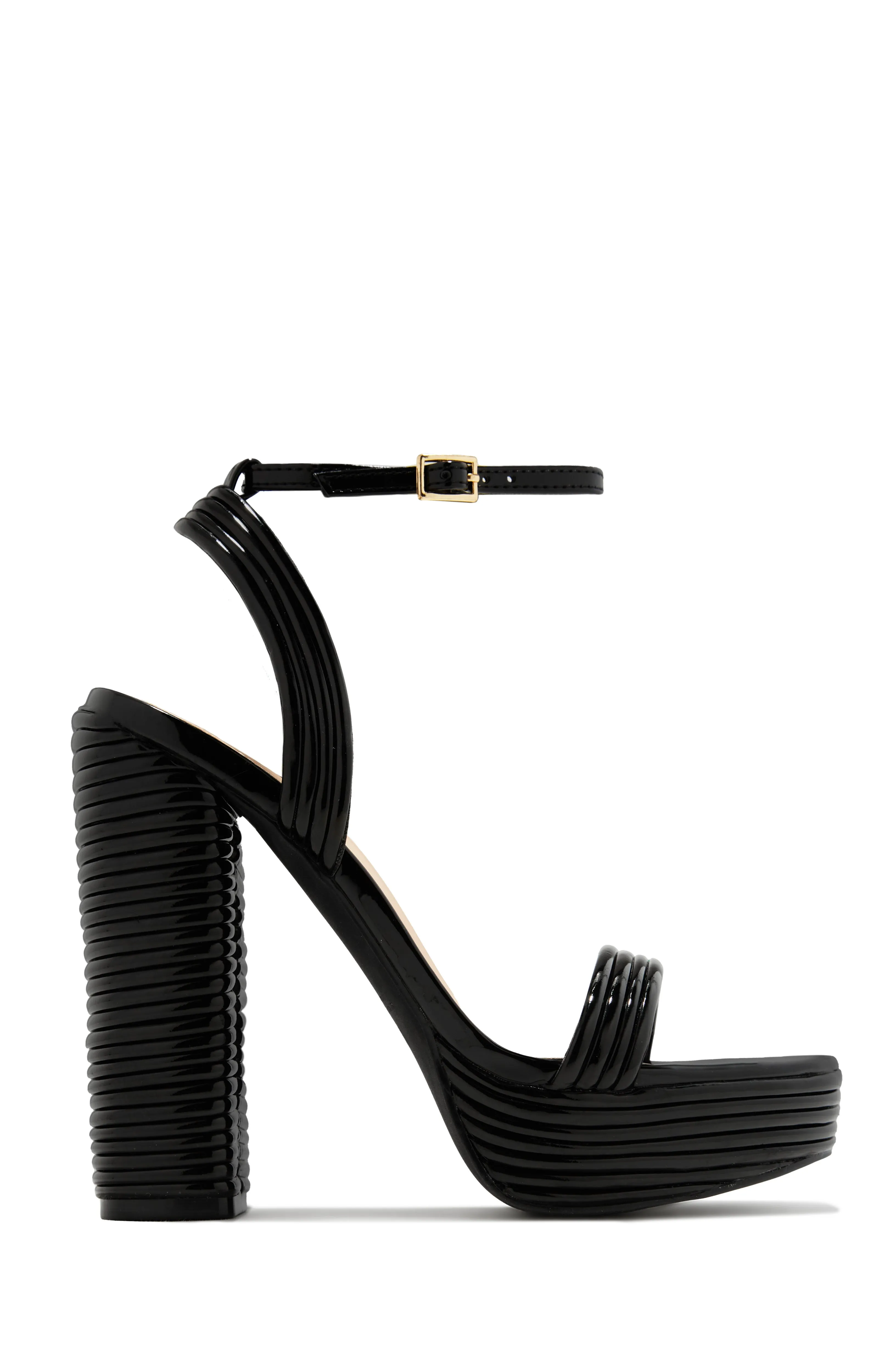 Jazzlyn Platform Block Heels - Gold
