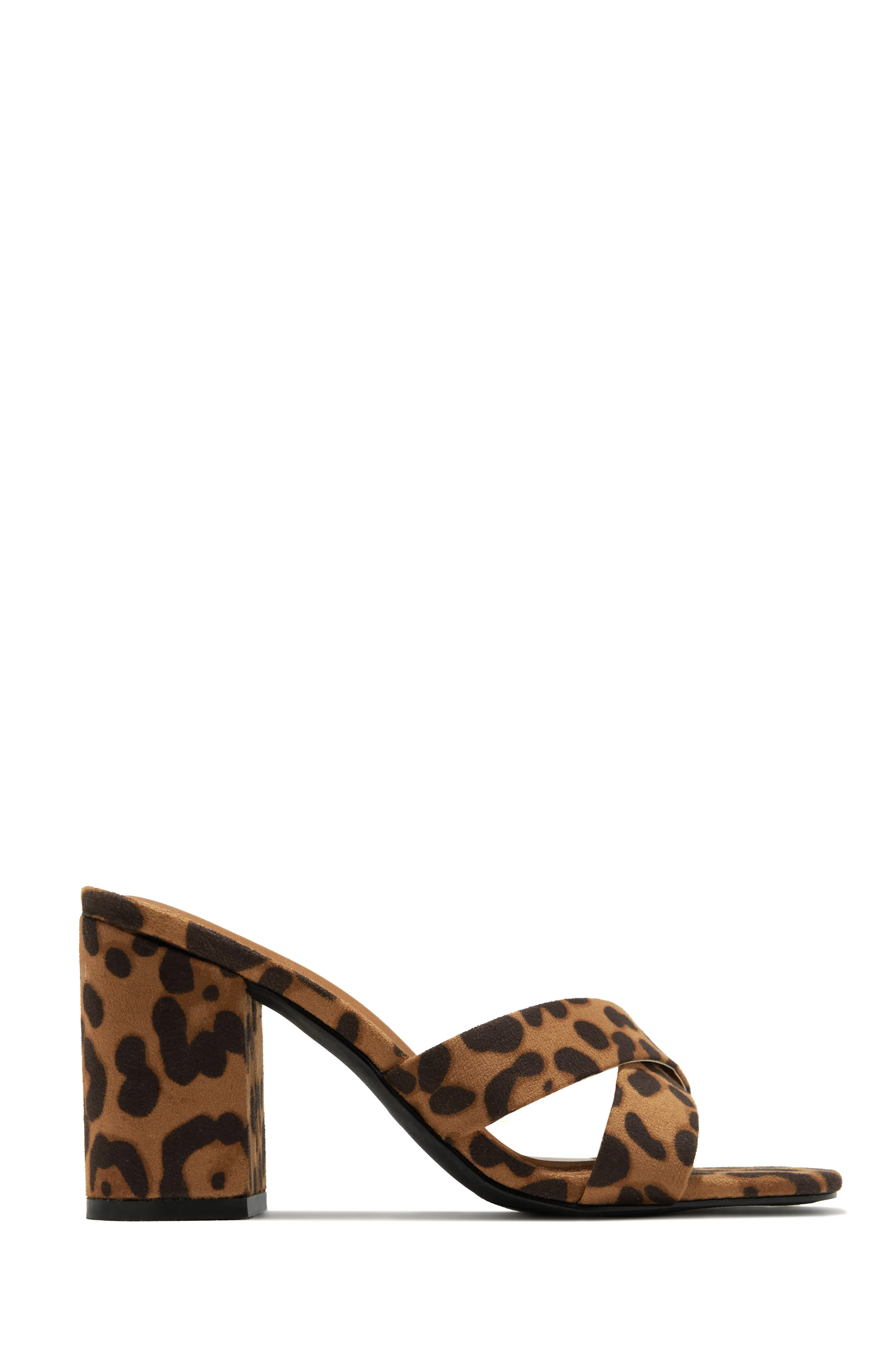 Joana Block Mid Heel Mules - Leopard