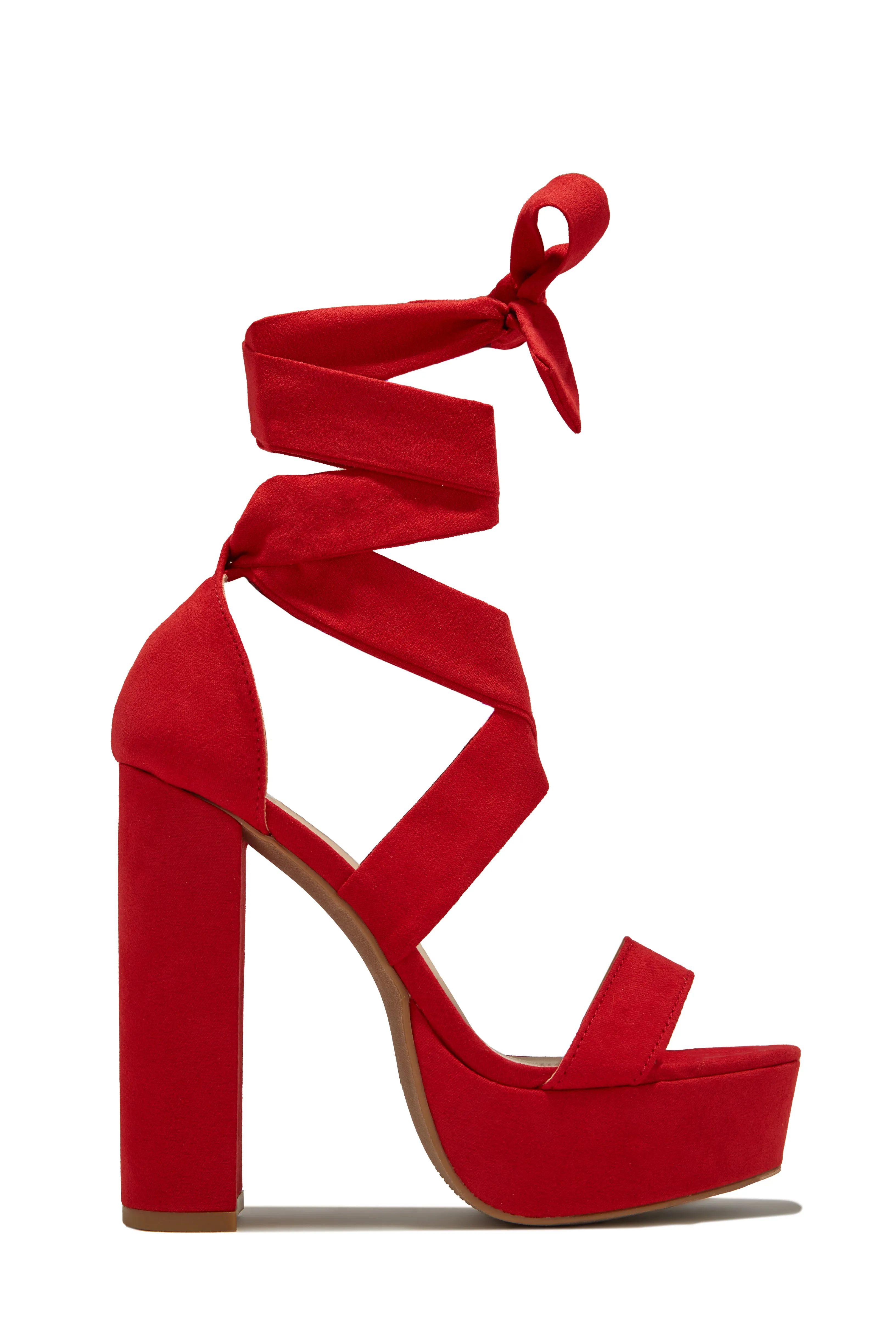 Jodi Block Heel Platforms - Red