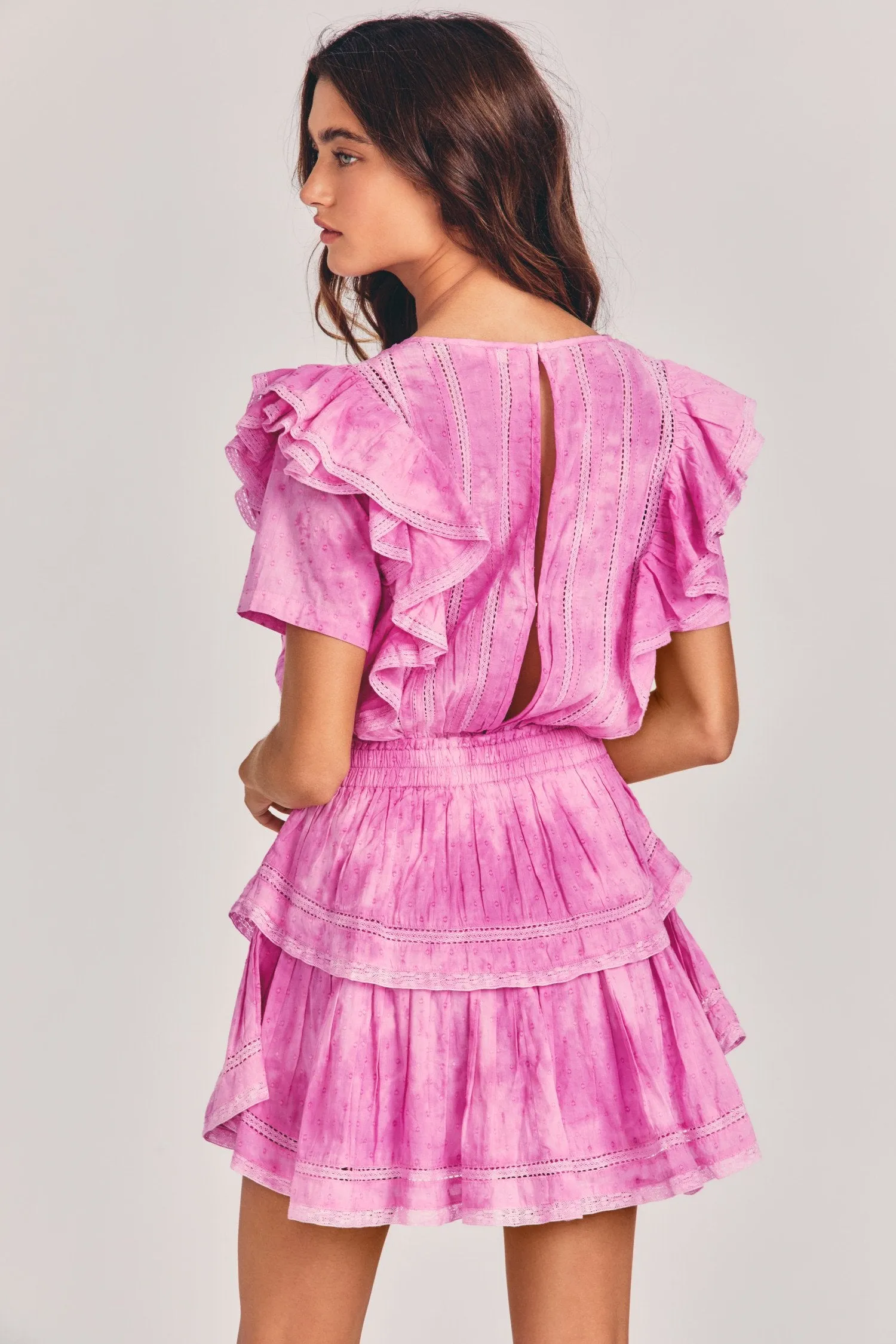 Love Shack Fancy - Natasha Dress in Begonia Hand Dye