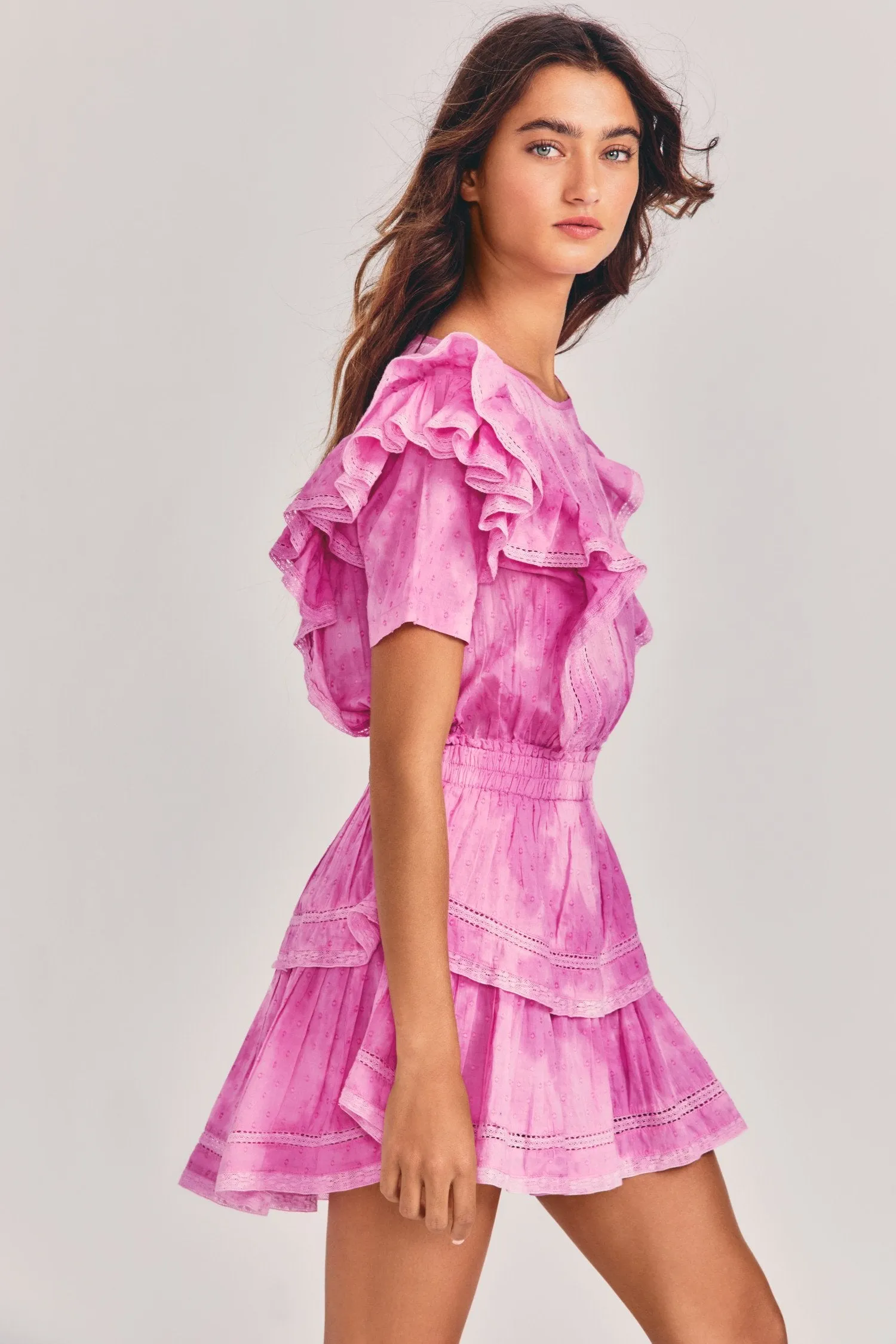 Love Shack Fancy - Natasha Dress in Begonia Hand Dye
