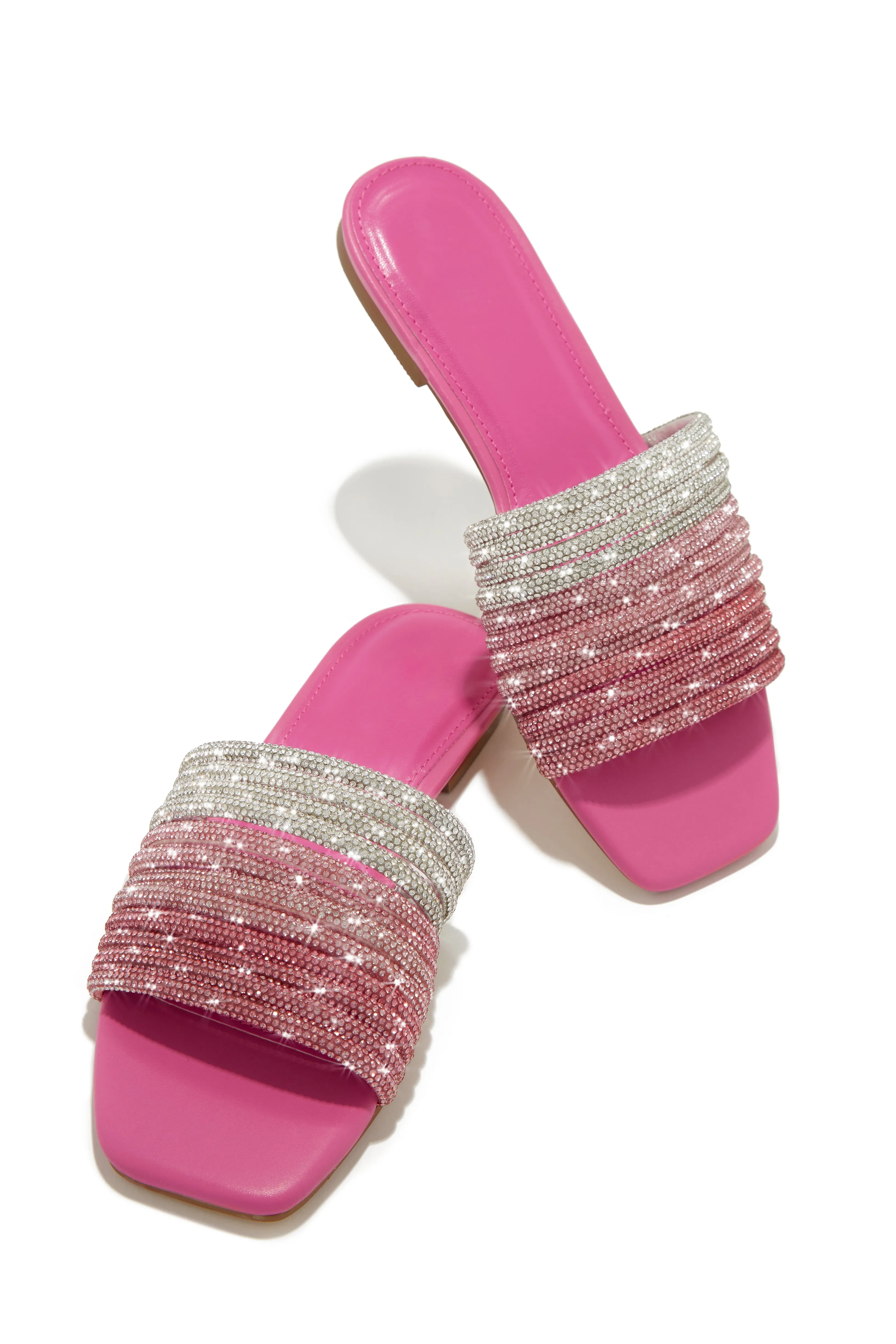 Luxe Resort Wear Embellished Slip On Sandals - Gold