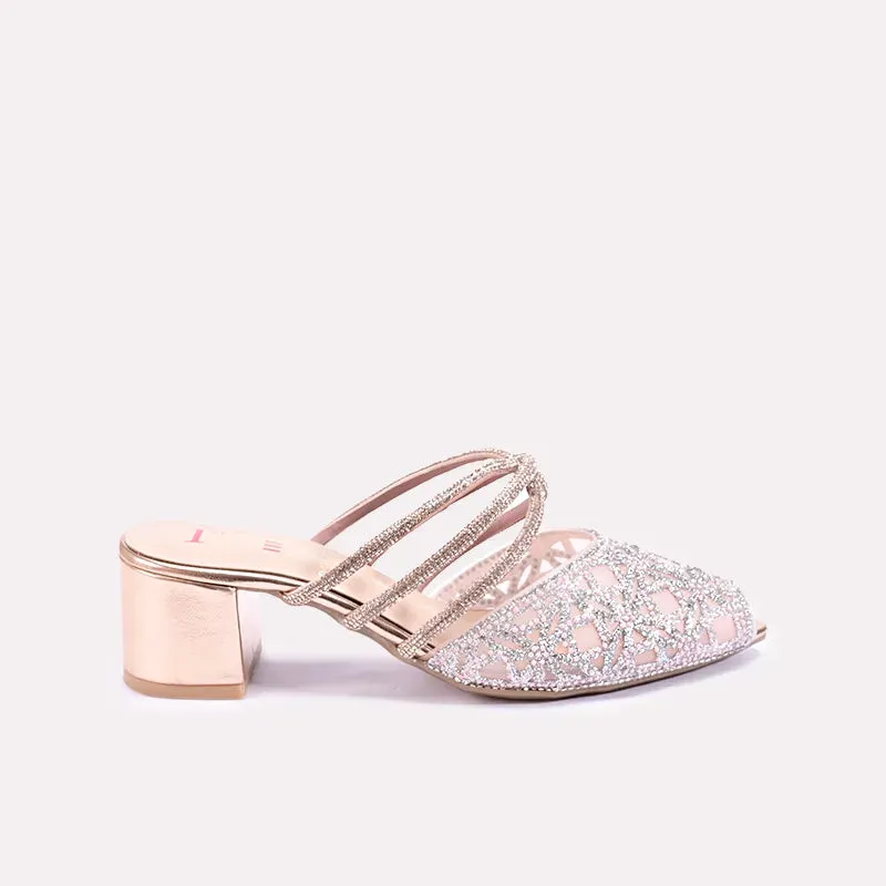 Marcelline Peach Block Heel Bridal Pumps 0431196
