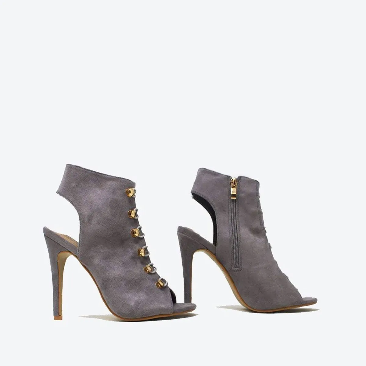 Marshella Cut Out Lace Detail Ankle Boot