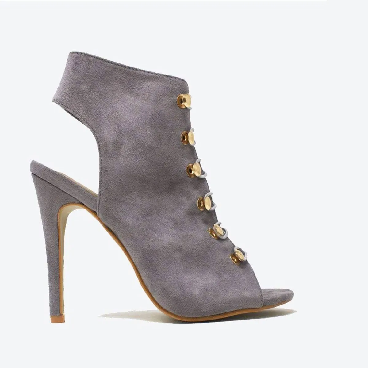 Marshella Cut Out Lace Detail Ankle Boot