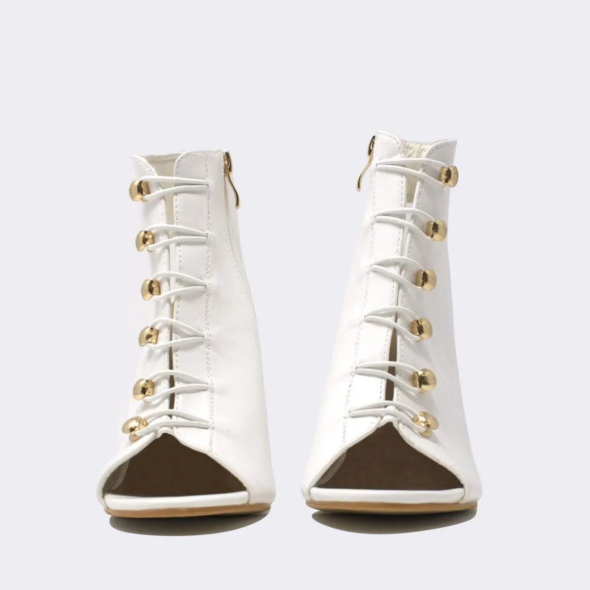 Marshella Cut Out Lace Detail Ankle Boot