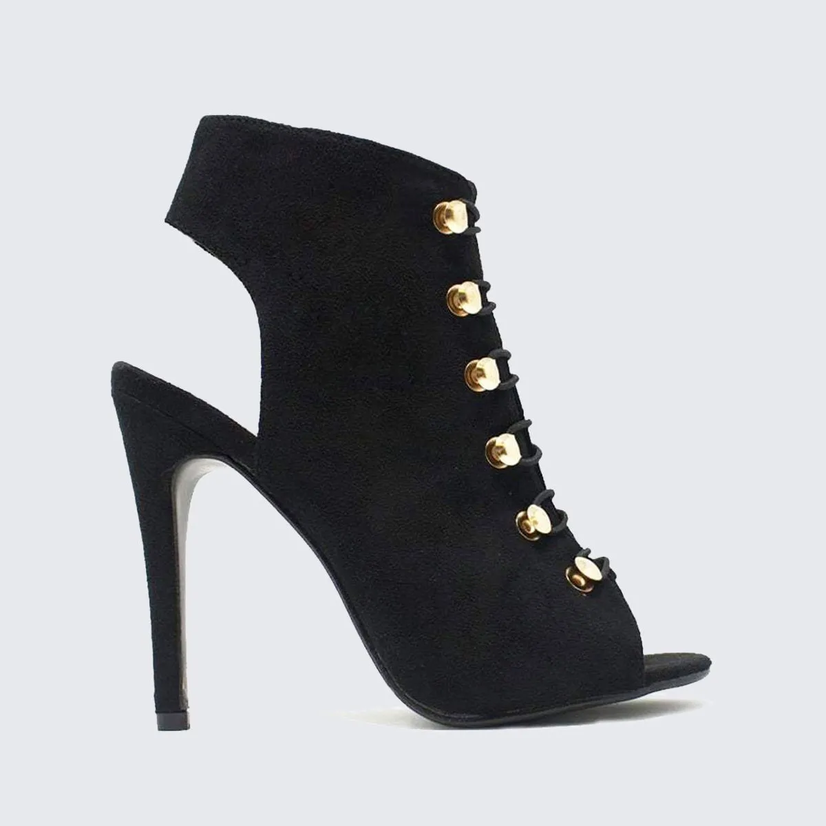 Marshella Cut Out Lace Detail Ankle Boot