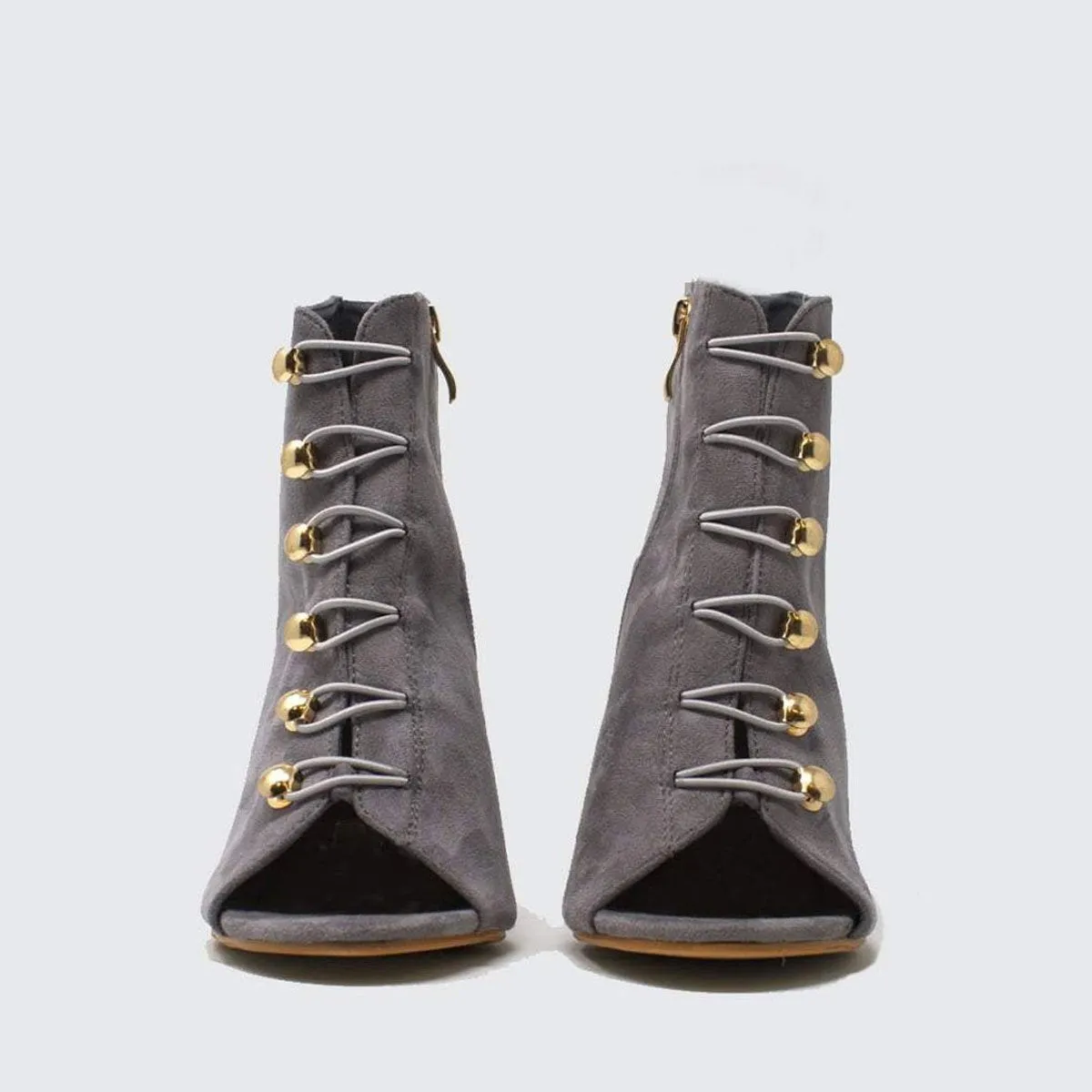 Marshella Cut Out Lace Detail Ankle Boot
