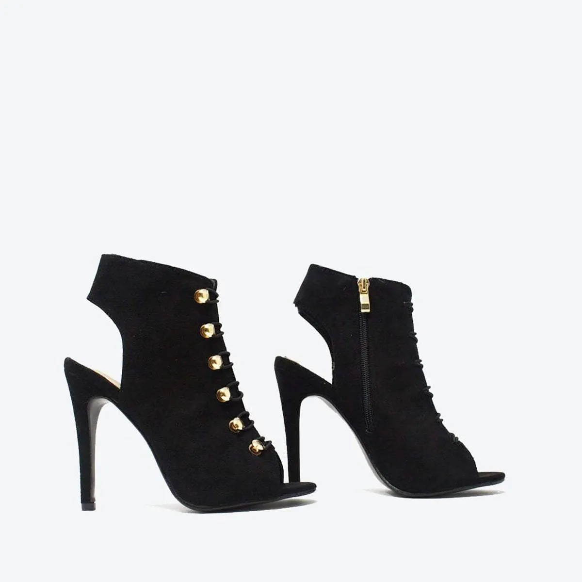 Marshella Cut Out Lace Detail Ankle Boot