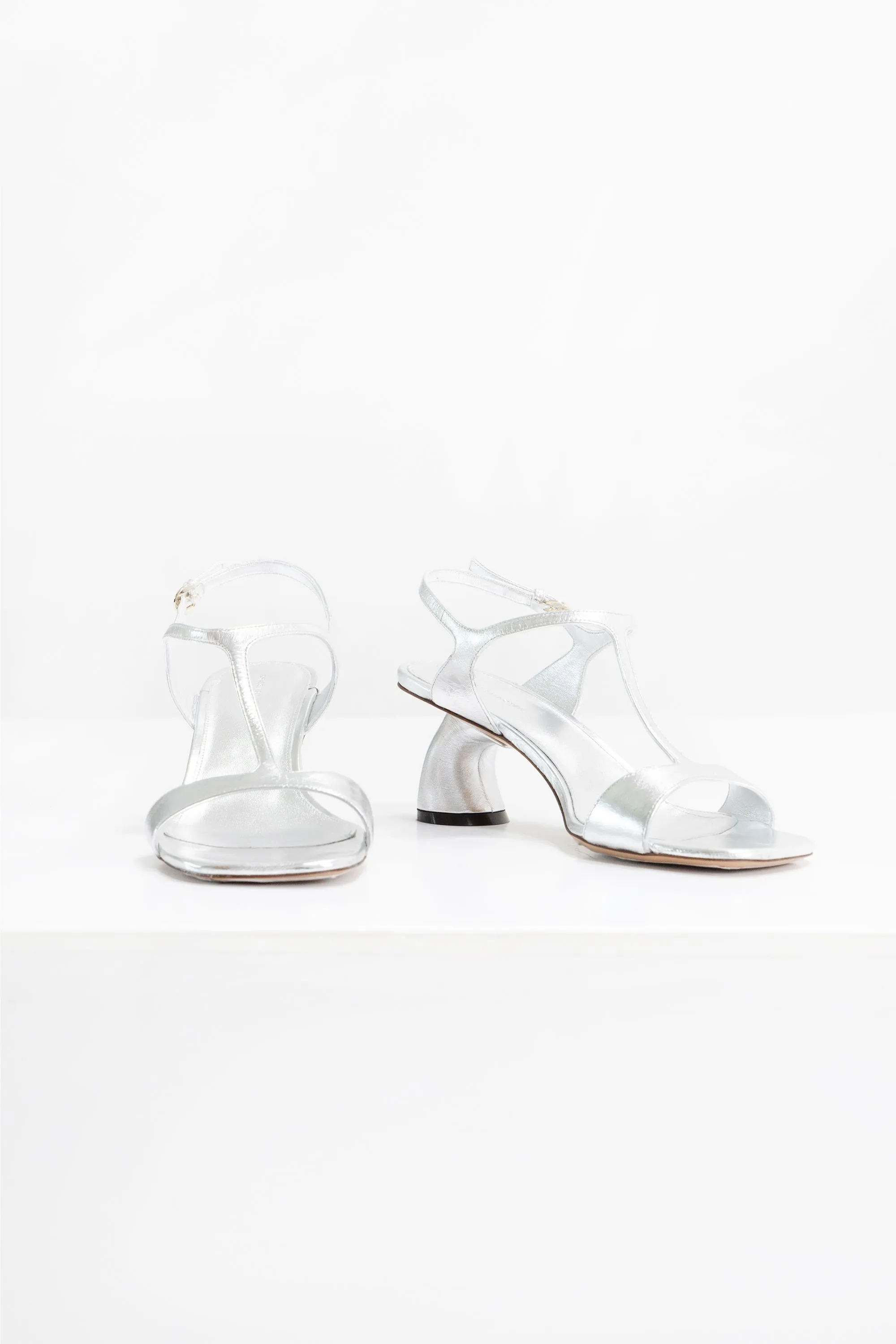 Metallic Sandal, Silver