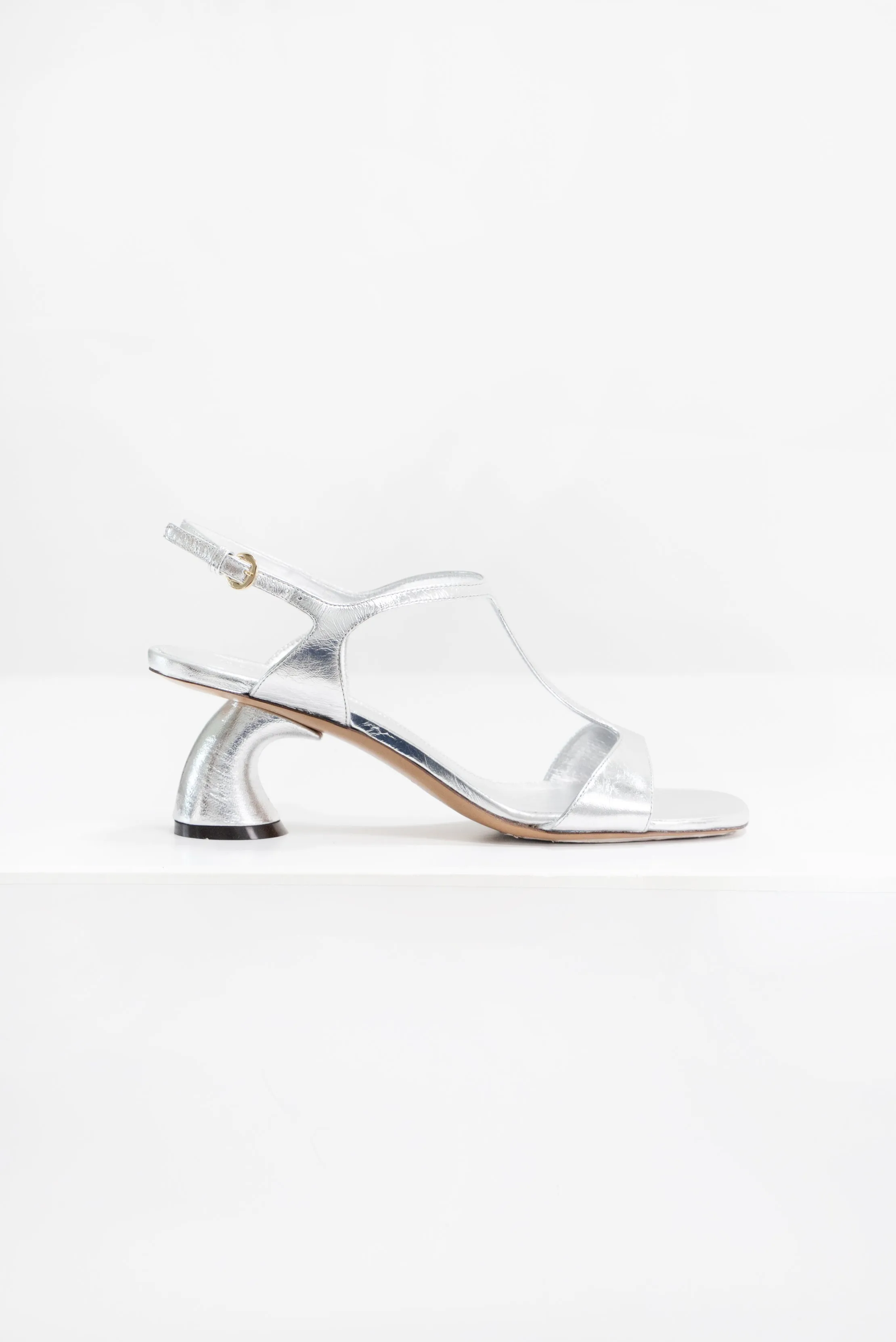 Metallic Sandal, Silver