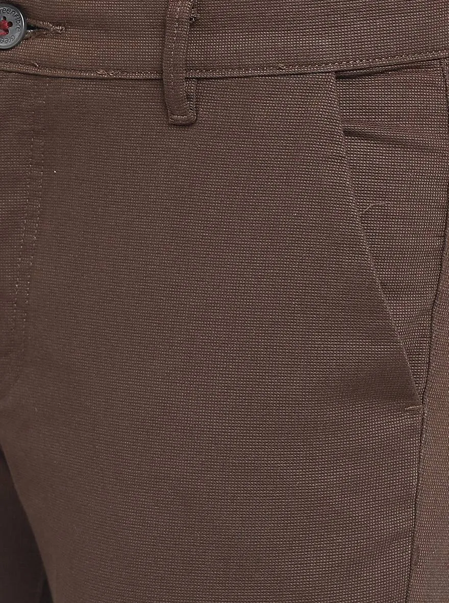 Olive Dobby Neo Fit Casual Trouser | Greenfibre