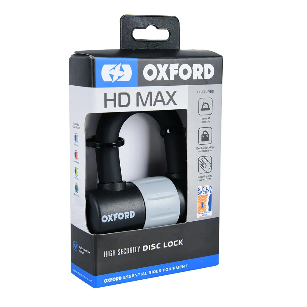 Oxford HD MAX Black Disc Lock Motorcycle Security
