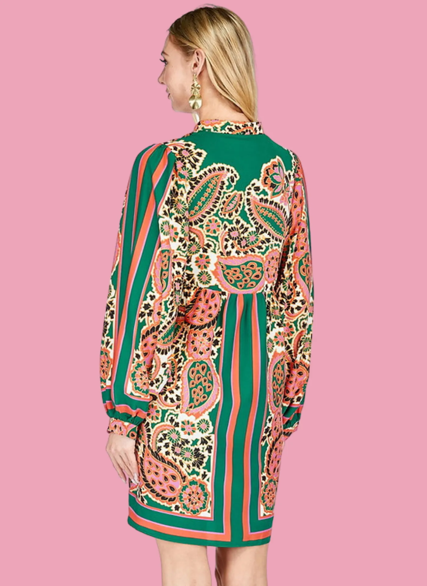 Paisley Scarf Mini Dress