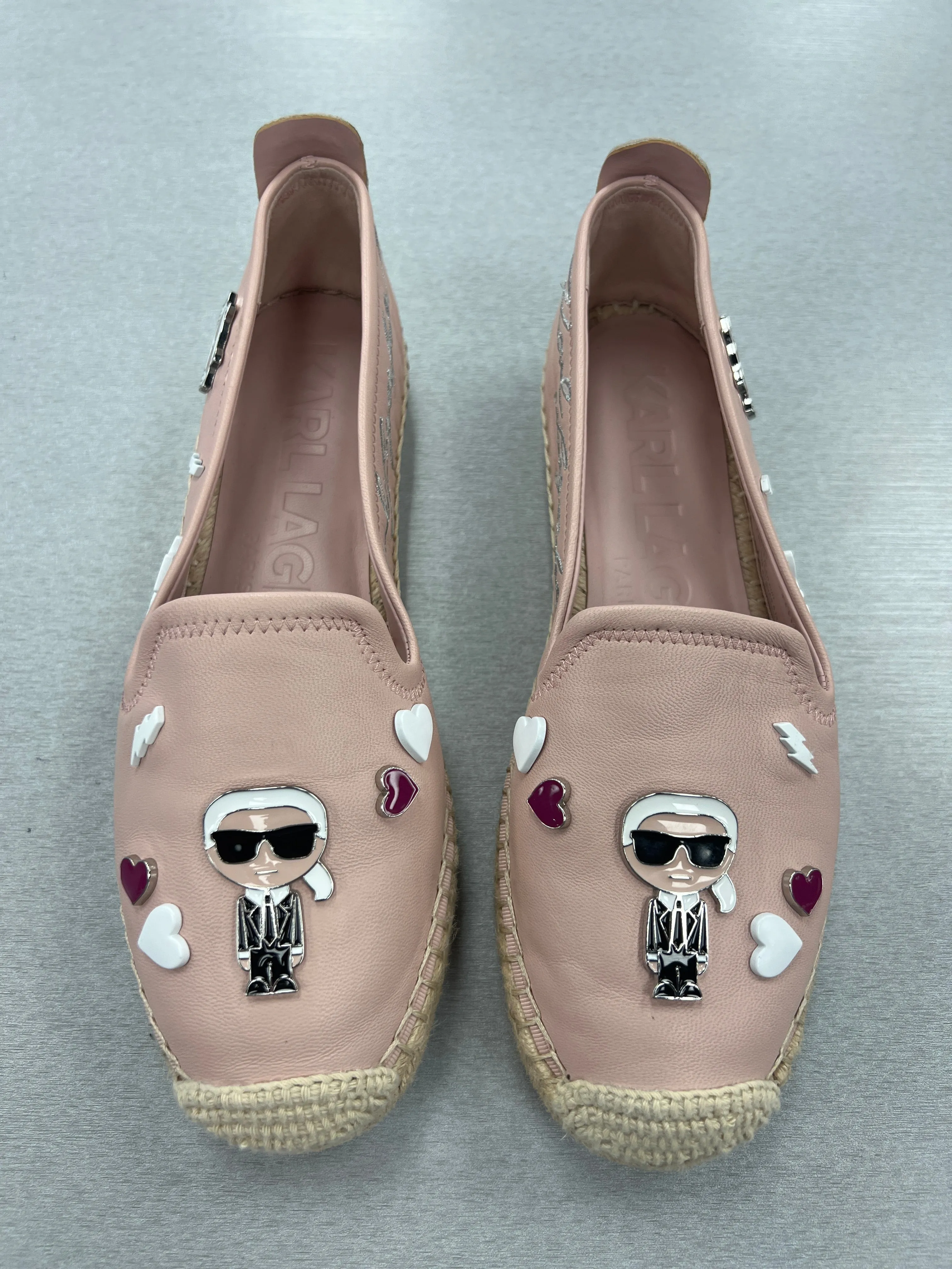 Pink Shoes Heels Platform Karl Lagerfeld, Size 8