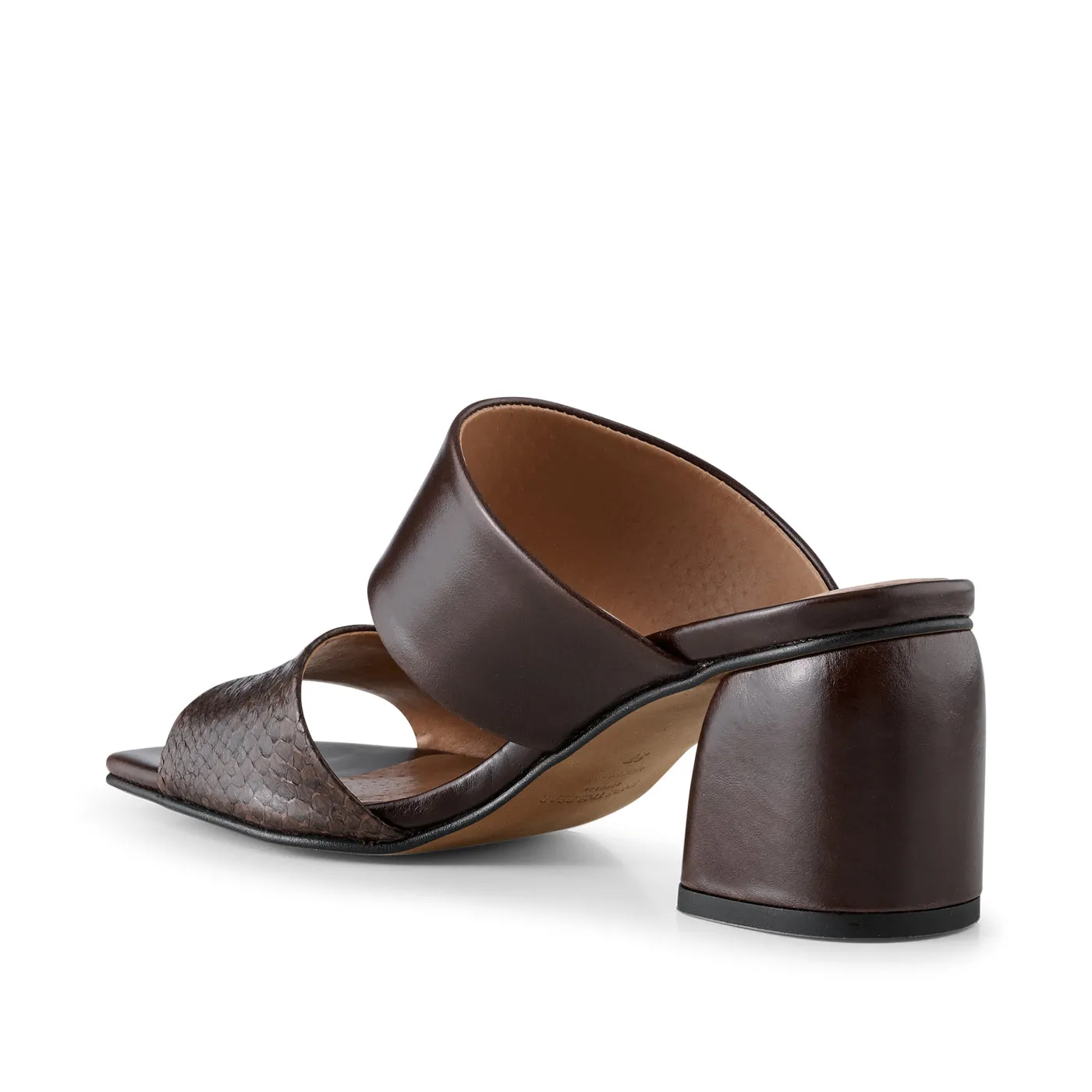 Runa mule fishleather - BROWN FISH MIX